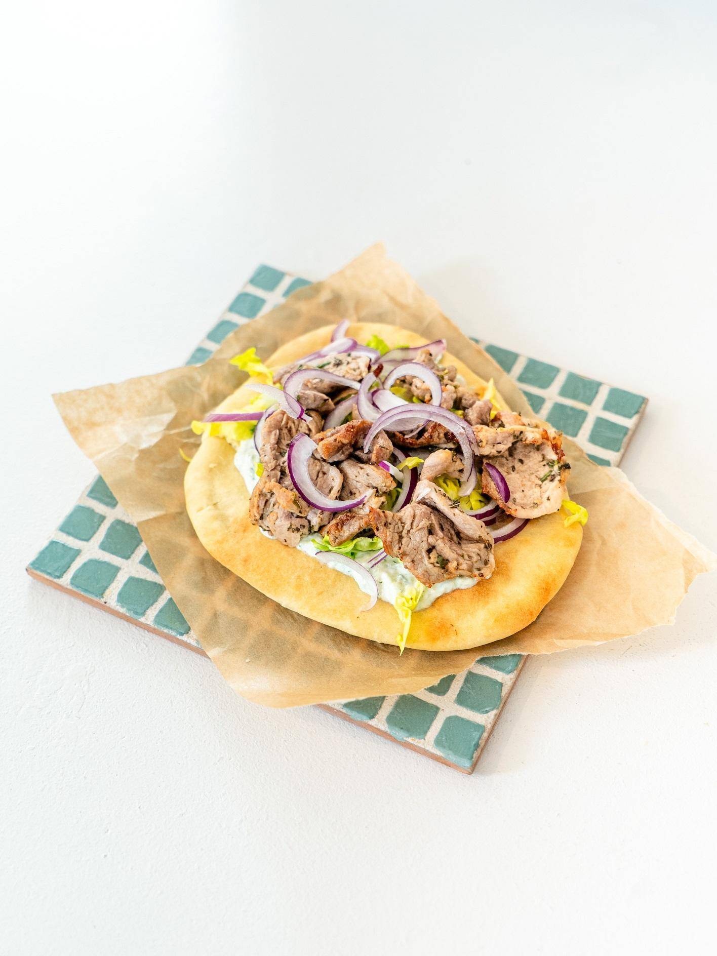 Gyros, pita maison & tzatziki - Recepten Dual EasyFry | Moulinex