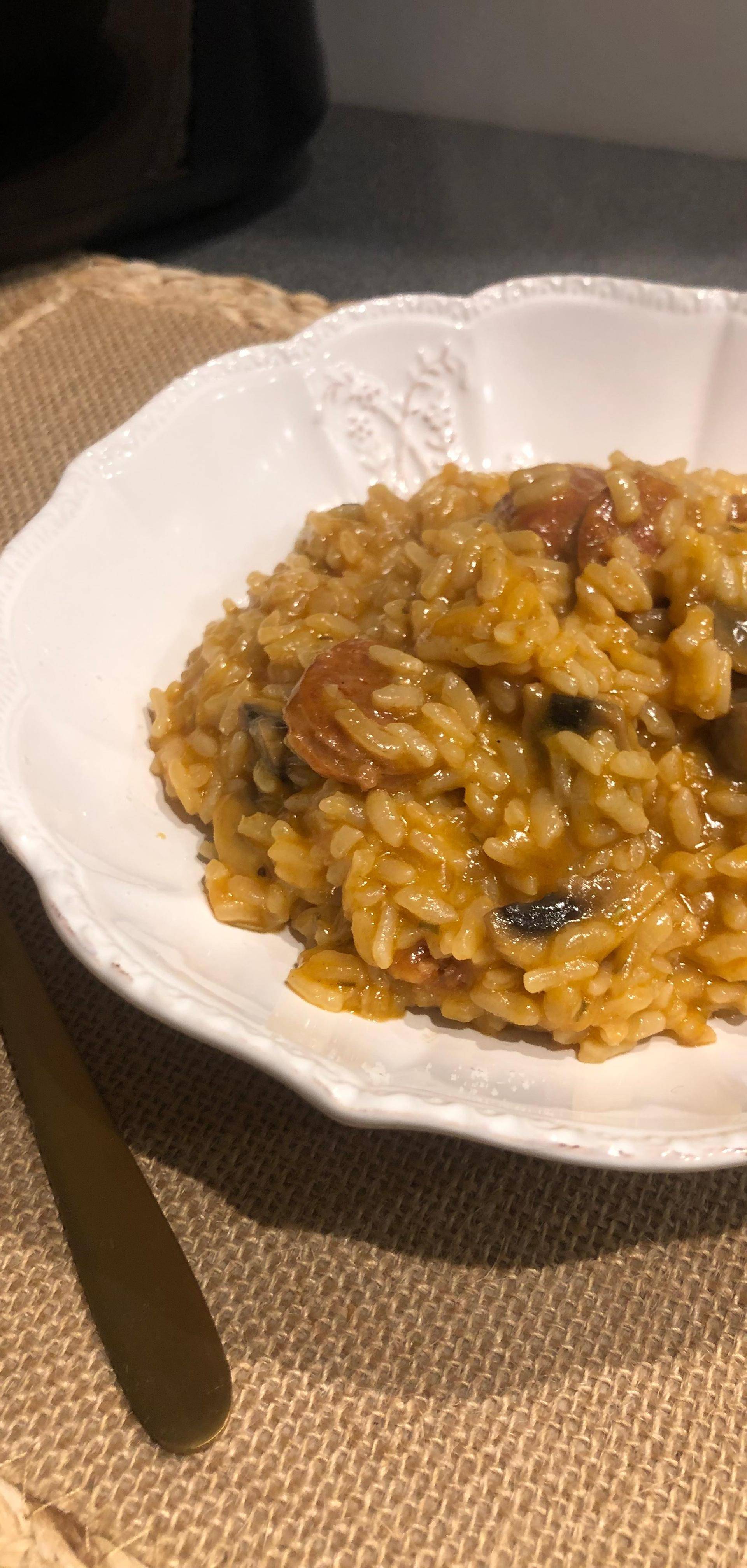 Risotto Chorizo Champignons et son Paprika - Recette Cookeo | Moulinex