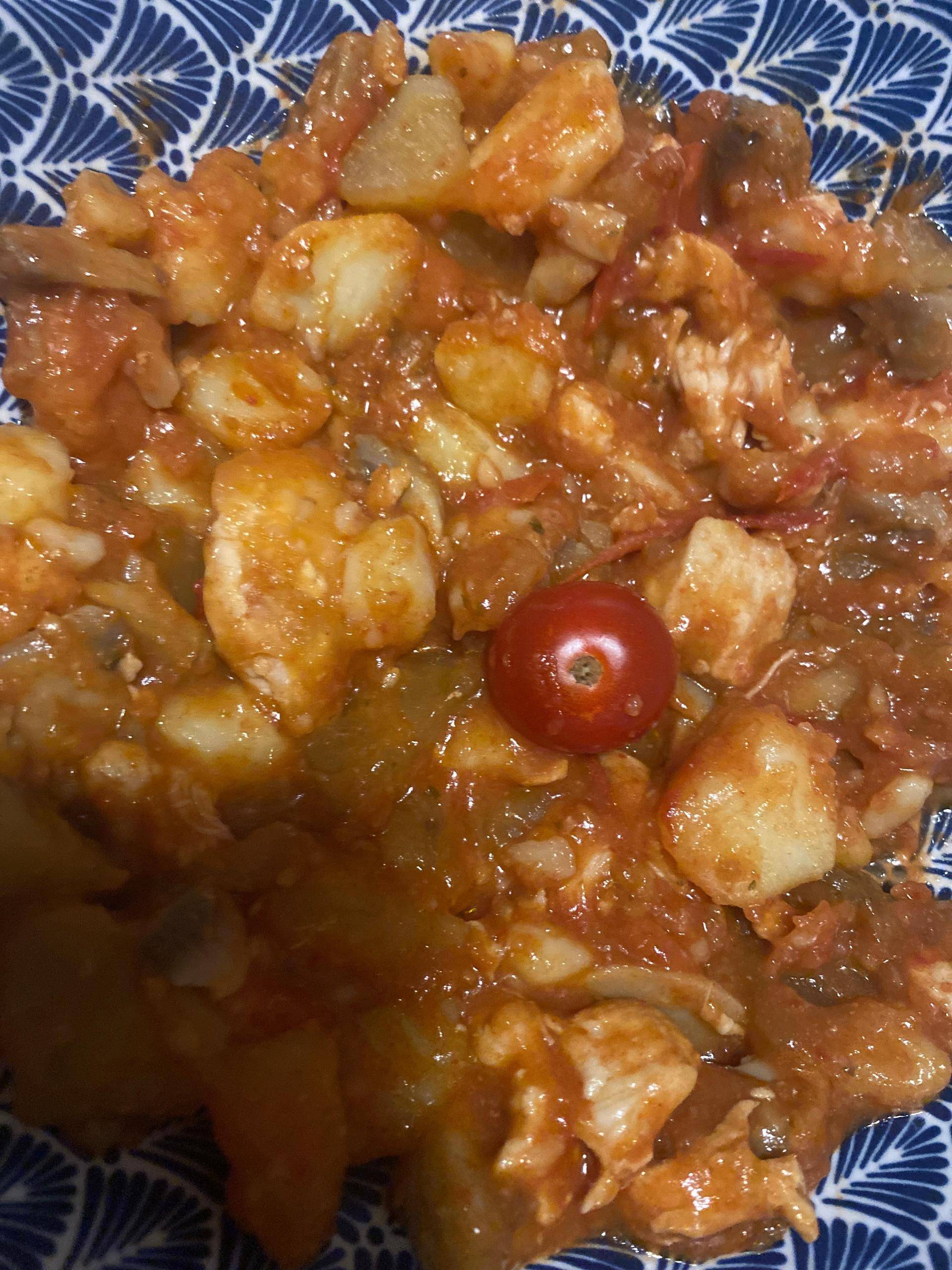 Pomme de terre poulet à la tomate - Recepten Cookeo | Moulinex