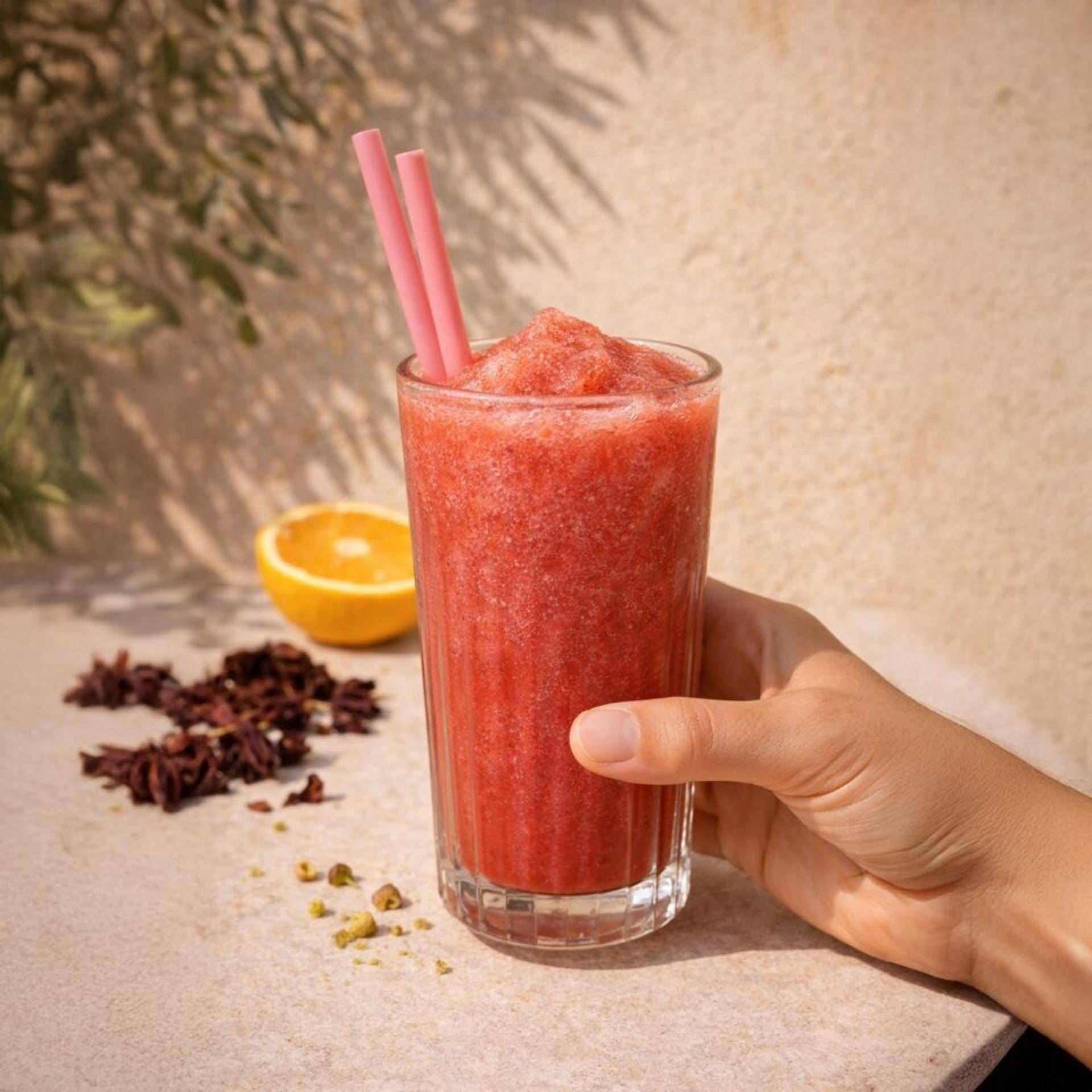 Slushy orange hibiscus - Recette Freezi | Moulinex