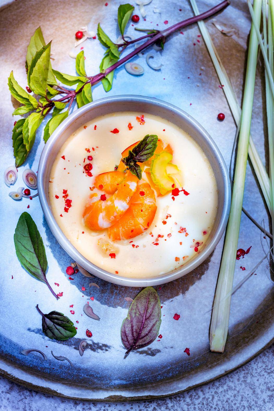 Bisque de crevettes à la citronnelle - Recette Companion | Moulinex