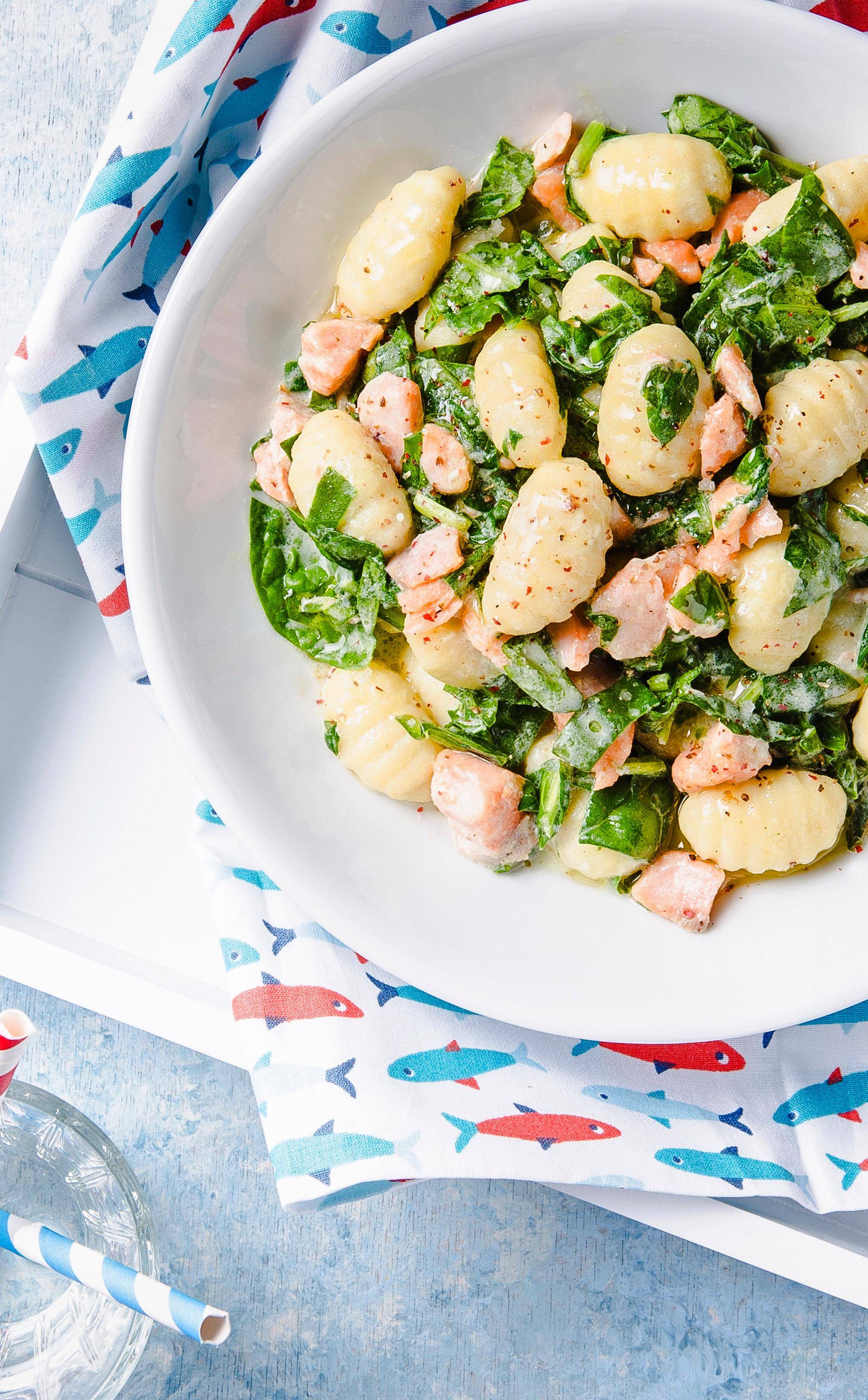 Gnocchi saumon-épinards - Recette Cuiseur vapeur | Moulinex