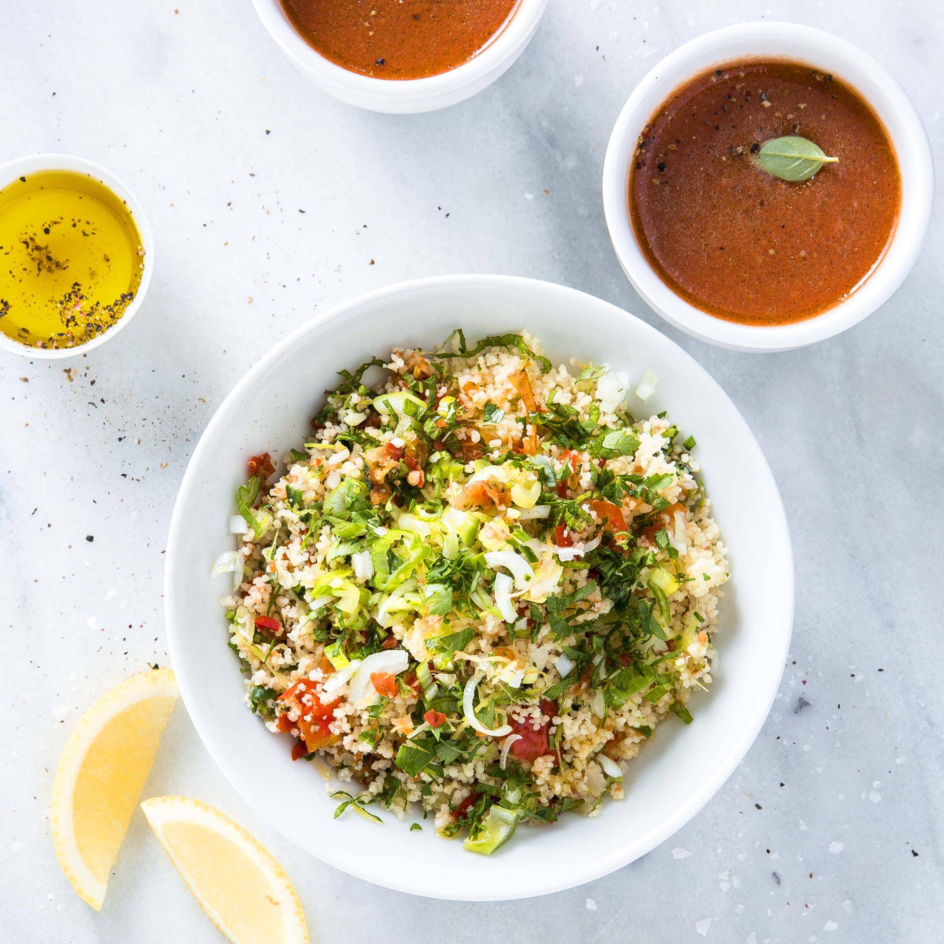 Taboulé aux herbes et à la feta - Recette undefined | Moulinex