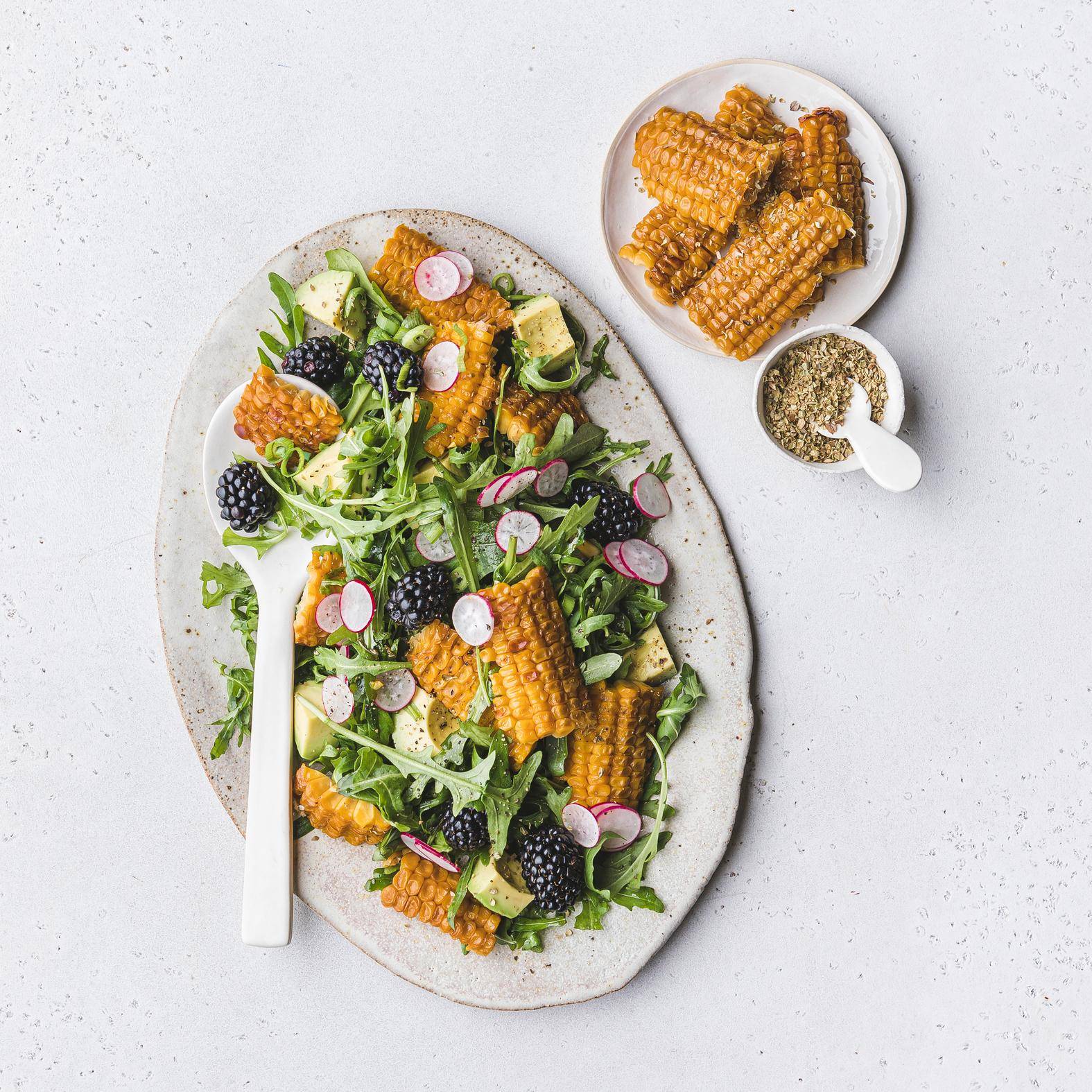Salade de maïs grillé - Recette Dual EasyFry&Grill | Moulinex