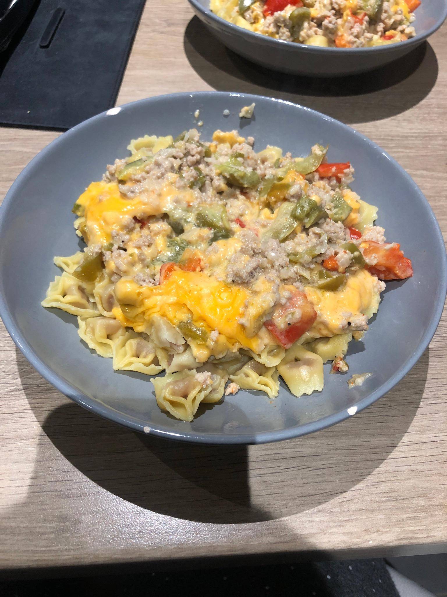 Pâte farcie, viande haché poivron cheddar - Recepten Cookeo V3 | Moulinex