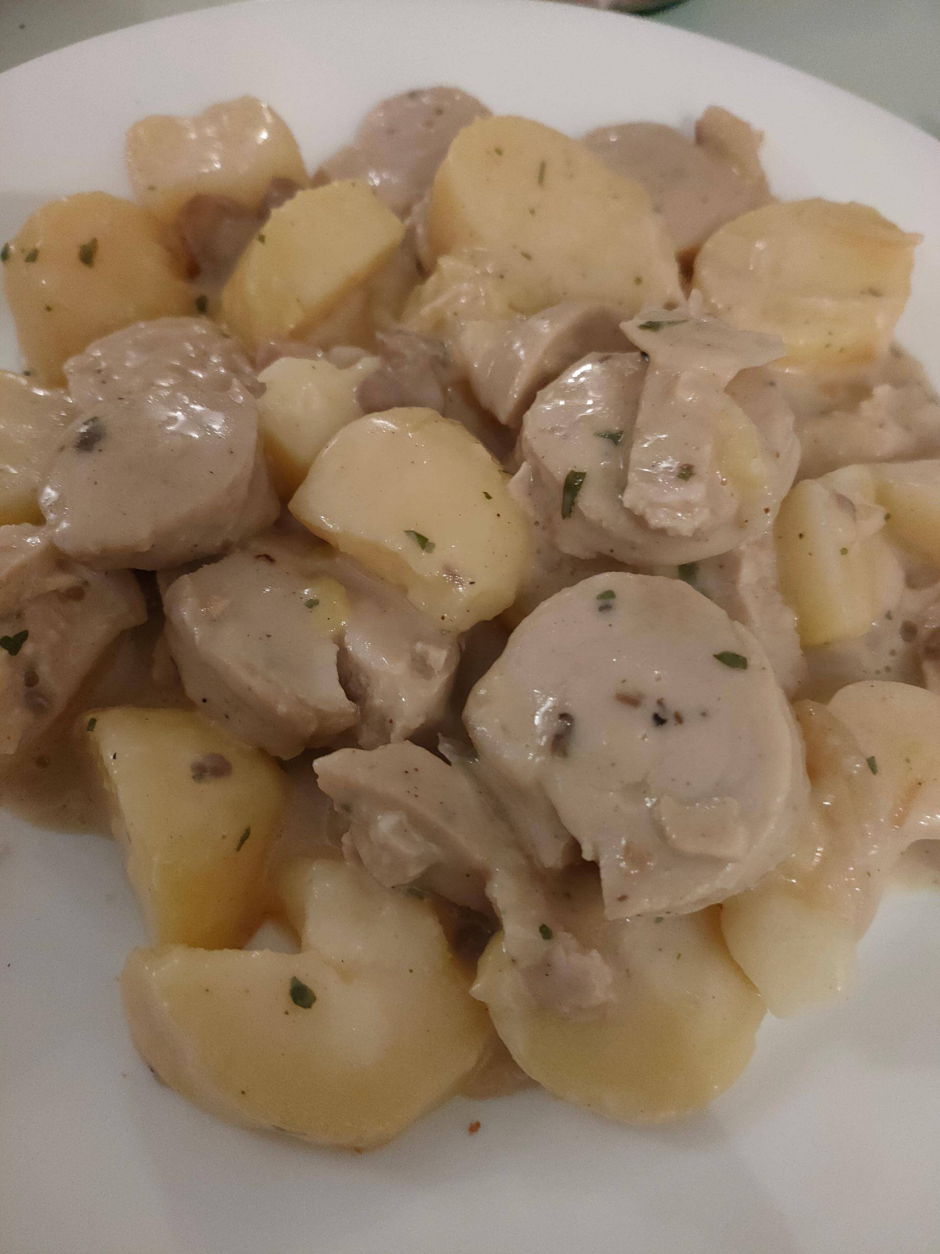 Boudin blanc aux champignons - Recepten Cookeo | Moulinex