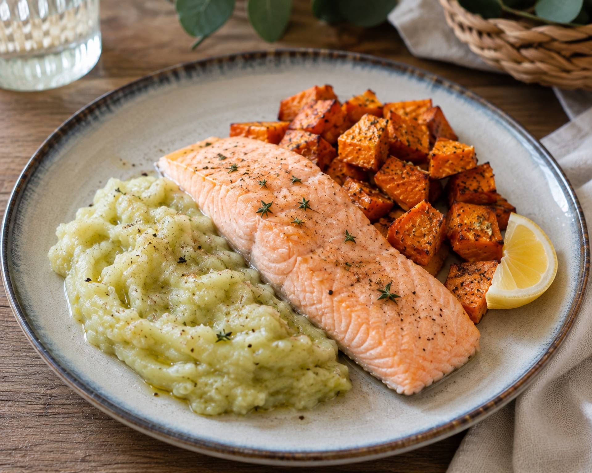 Pavé de saumon, purée de fenouil & patate douce - Recette Companion Connect XL | Moulinex