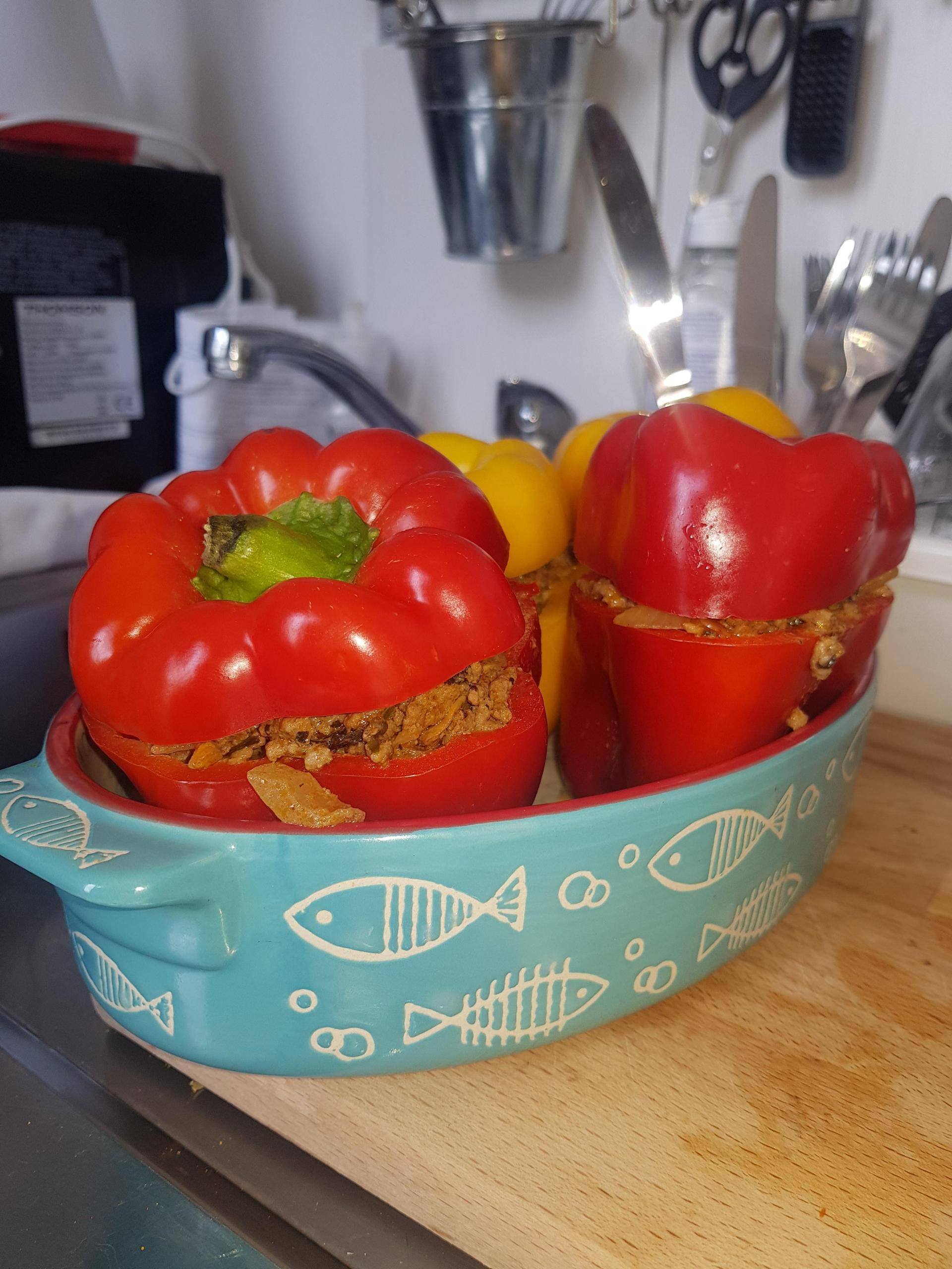 Poivrons farcis à la viande hachée - Recepten Cookeo | Moulinex