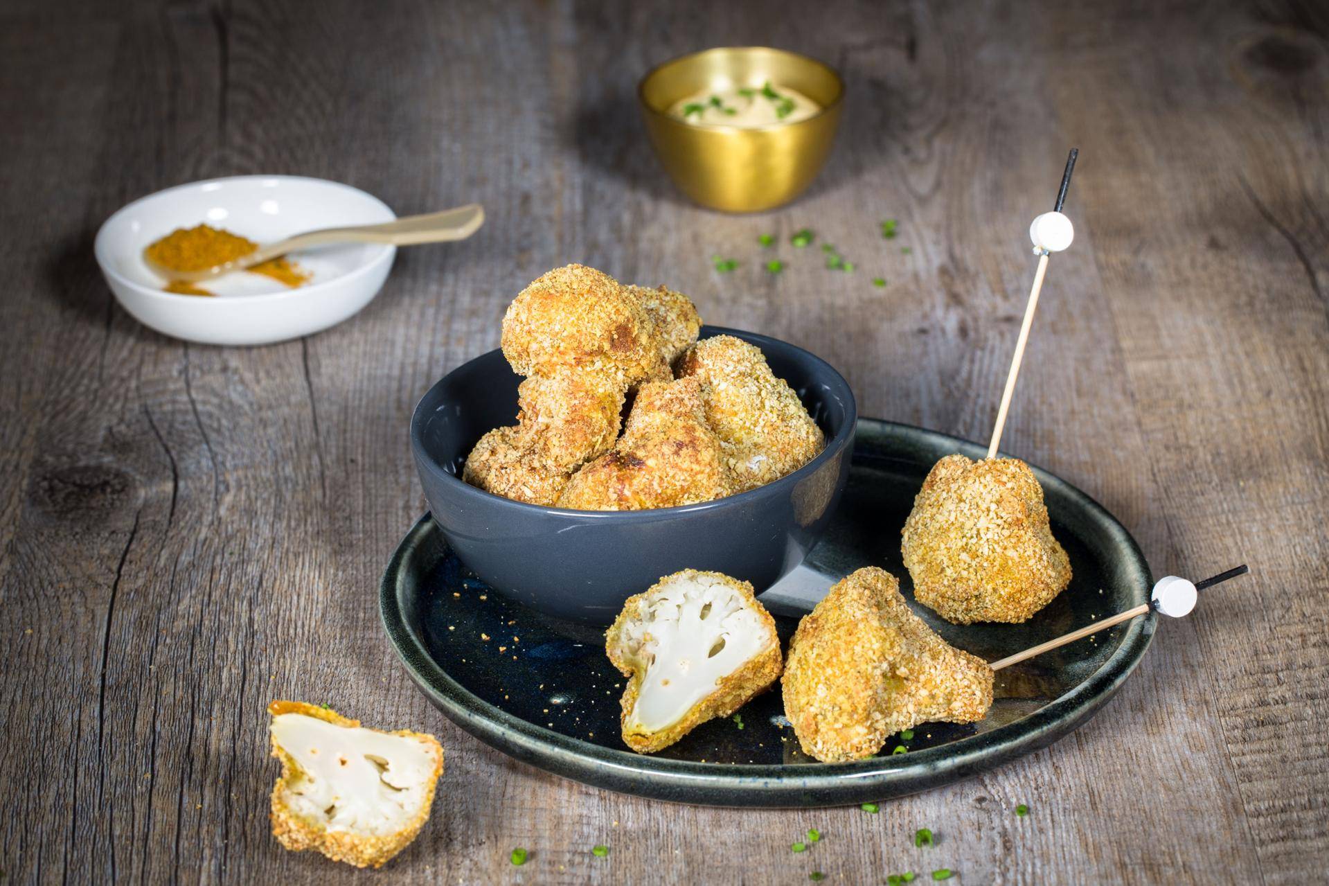 Chou-fleur pané au curry - Recette EASY FRY GRILL & STEAM 3 in 1 | Moulinex