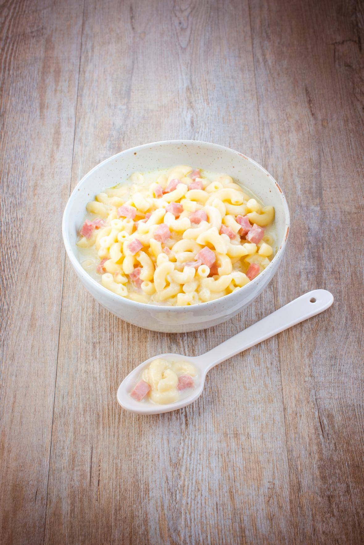 Coquillettes au jambon - Recepten Cook'in One | Moulinex