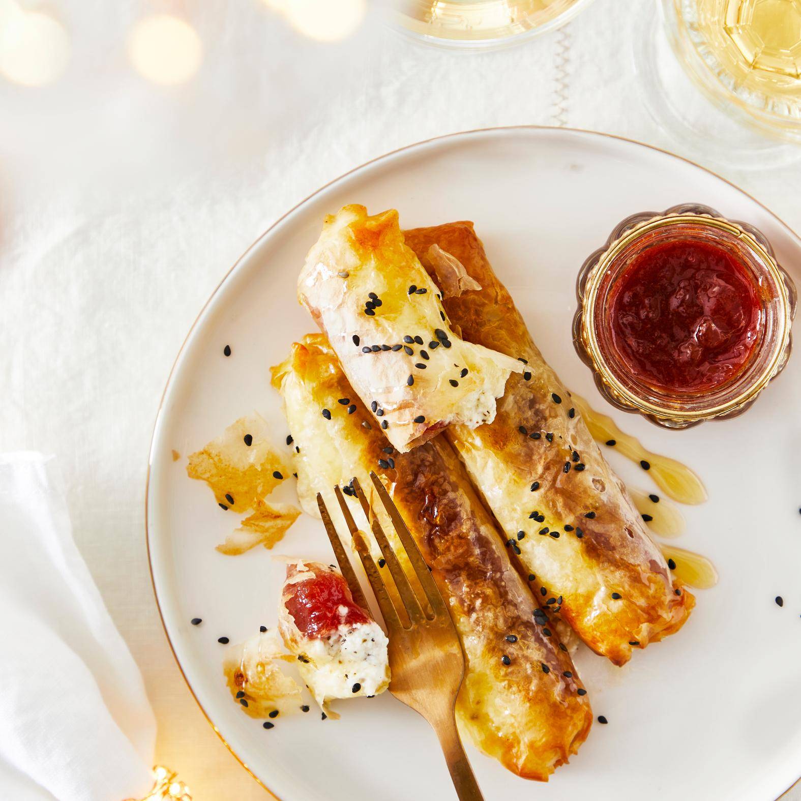 Feta croustillante à l’origan et confiture de coings - Recette Easy Fry Max | Moulinex