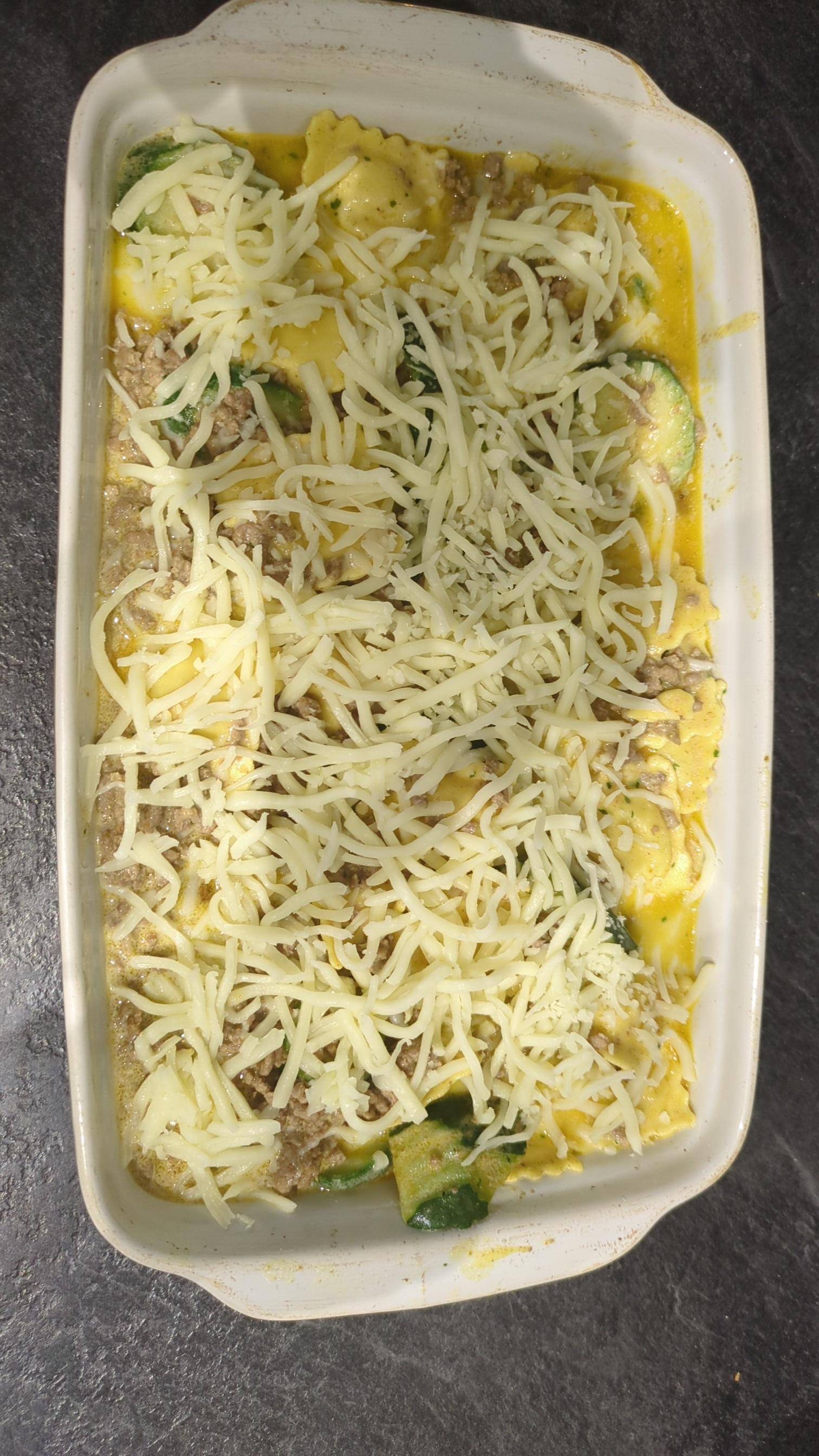 Gratin de ravioli au fromage courgettes viande hachée - Recepten Cookeo | Moulinex