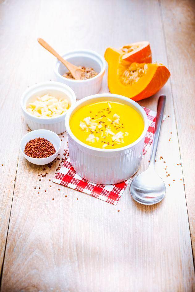 Soupe de cheddar, potimarron et carottes - Recette Perfectmix Cook | Moulinex