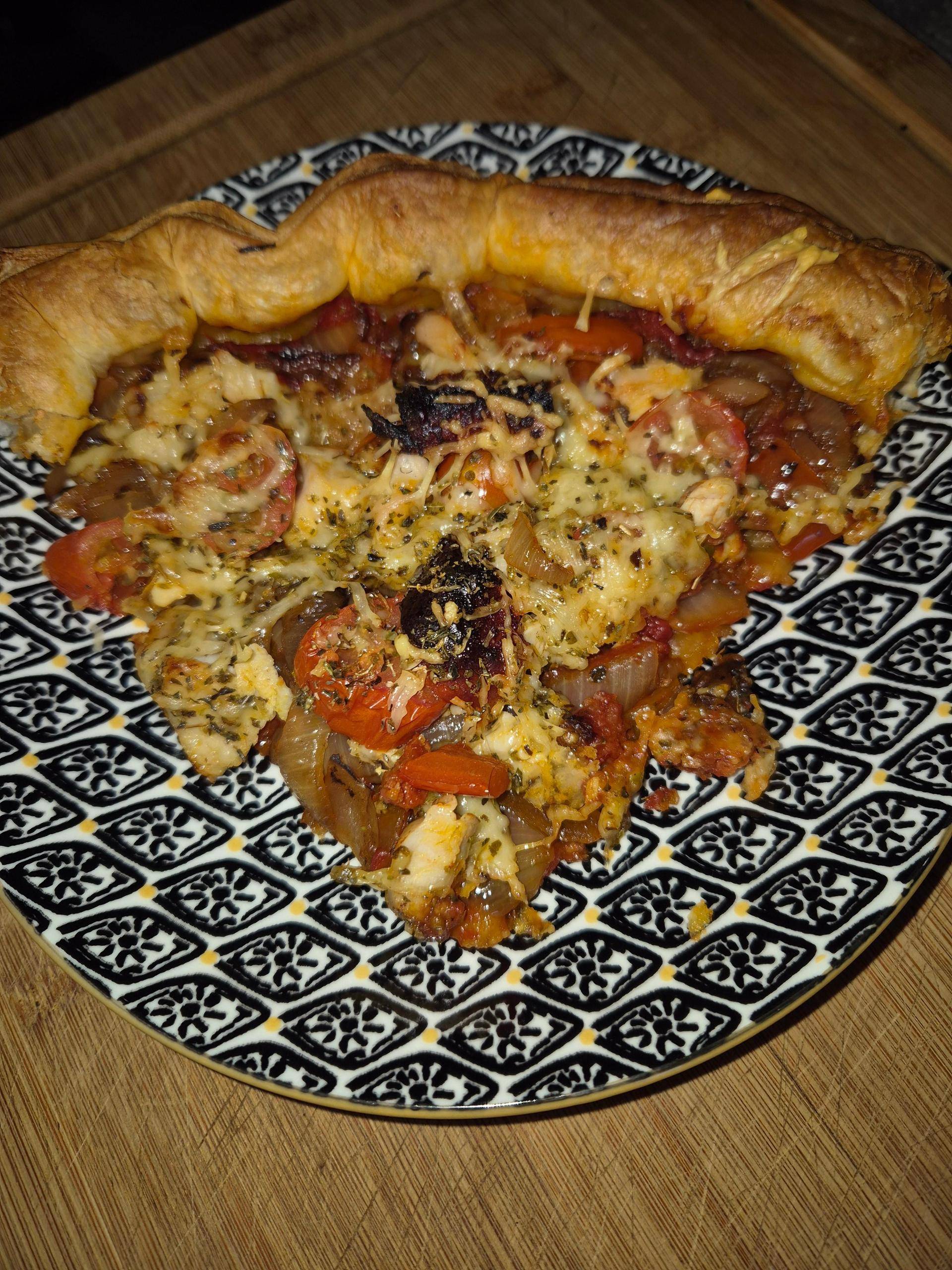 Tarte façon pizza pâte feuilleté - Recepten Easy Fry Mega | Moulinex
