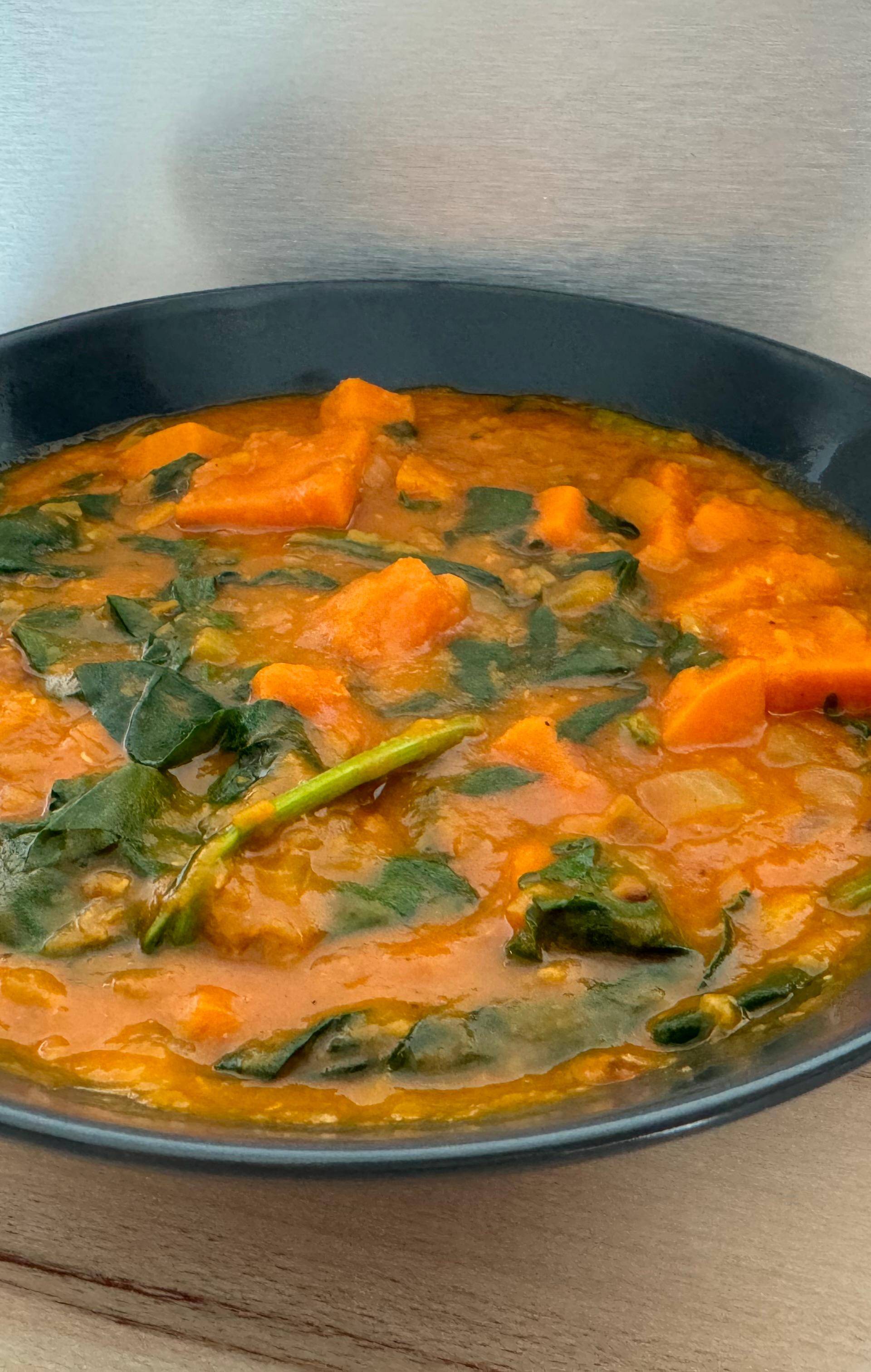Dahl de patate douce et épinards au lait de coco - Recette Cookeo V3 | Moulinex