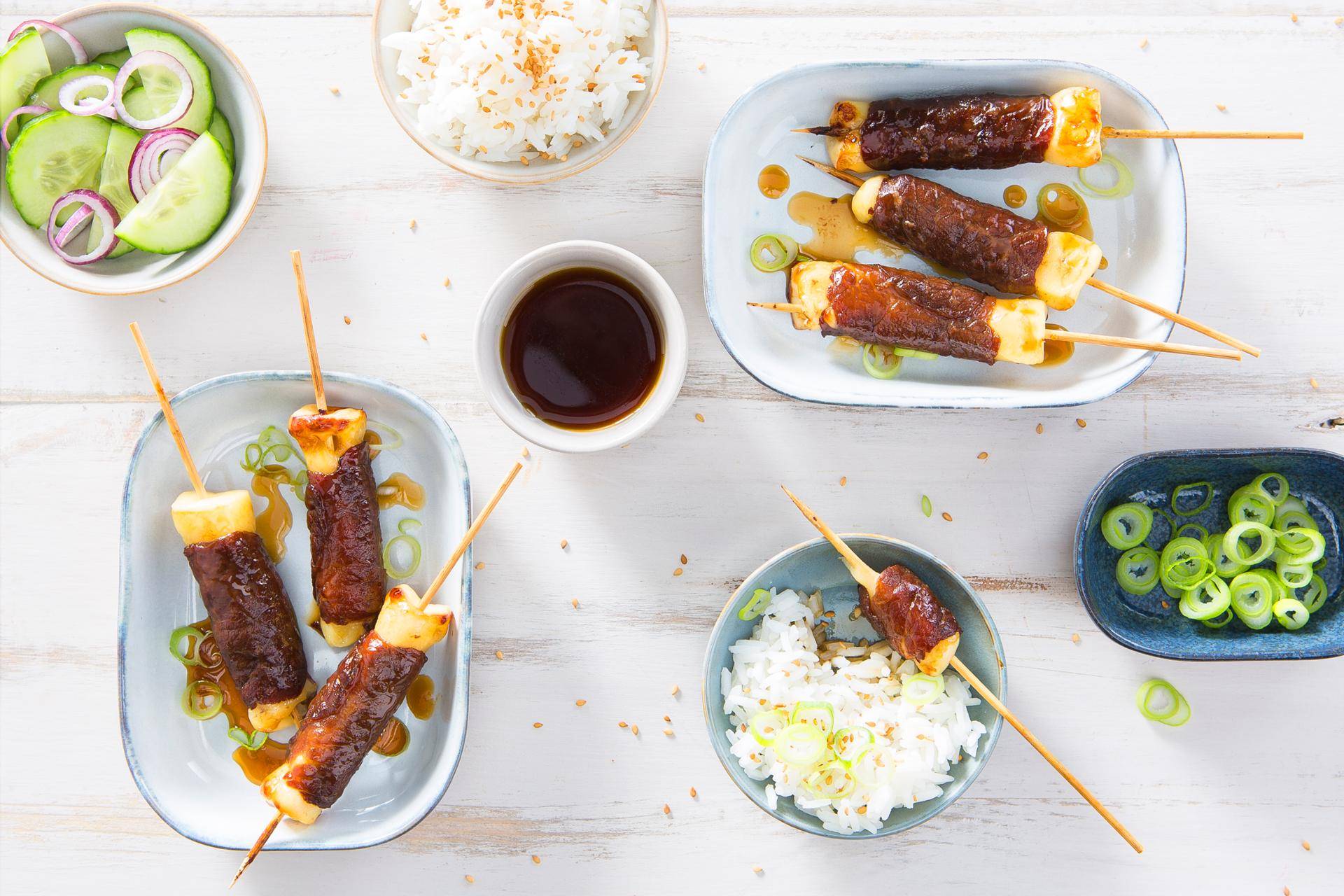 Brochettes de bœuf sauce teriyaki - Recette Easy Fry XL Surface | Moulinex