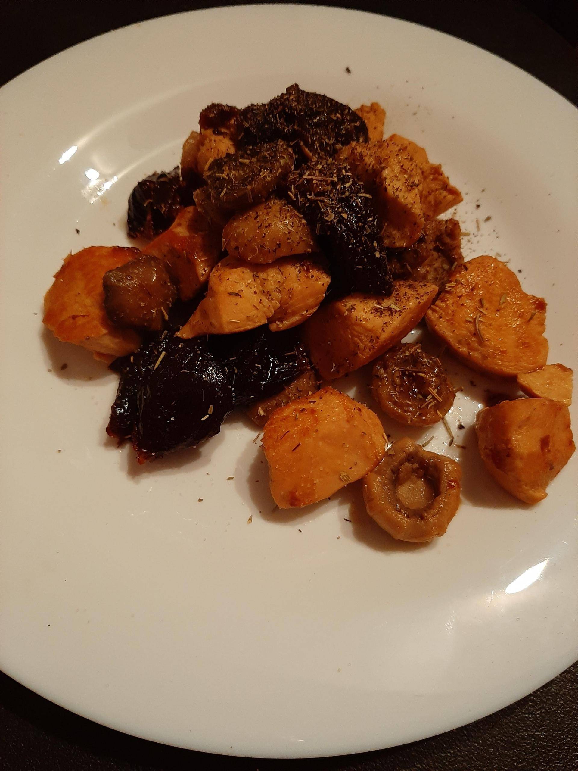Poulet aux champignons et pruneaux - Recepten Cookeo | Moulinex