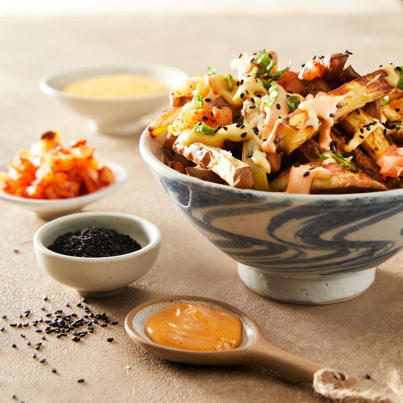 Frites au kimchi coréen - Recette EASY FRY GRILL & STEAM 3 in 1 | Moulinex