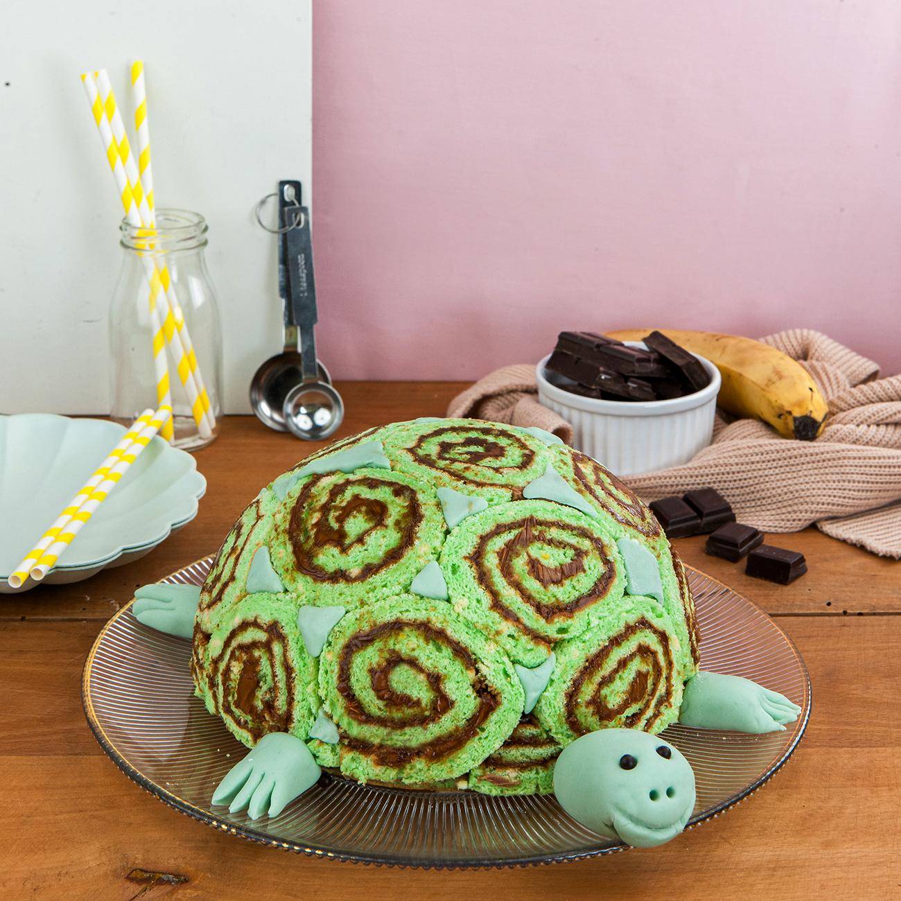 Le gâteau tortue banane-chocolat - Recepten Companion | Moulinex