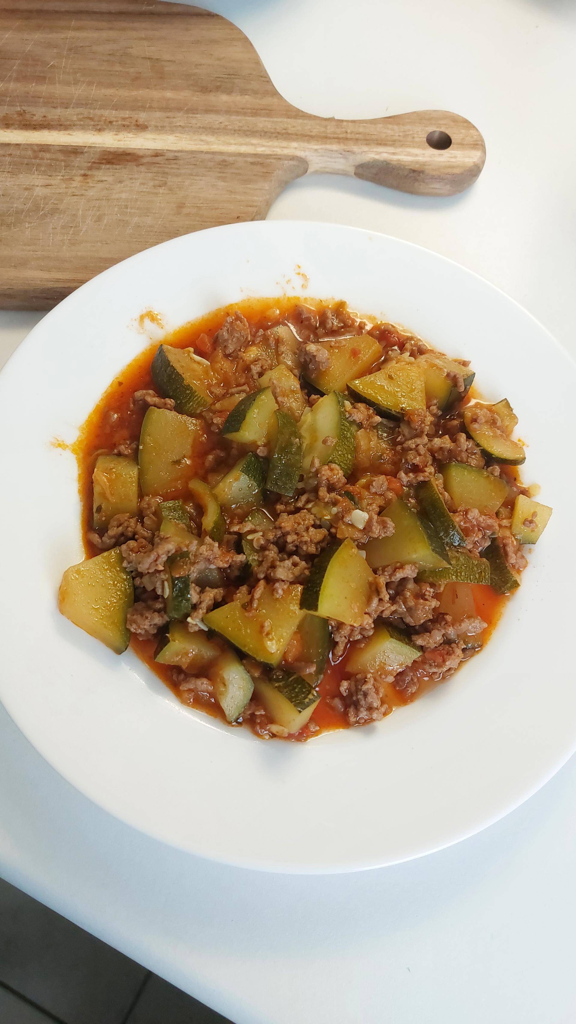 Courgettes, viande hachée et sauce tomate - Recette Cookeo | Moulinex