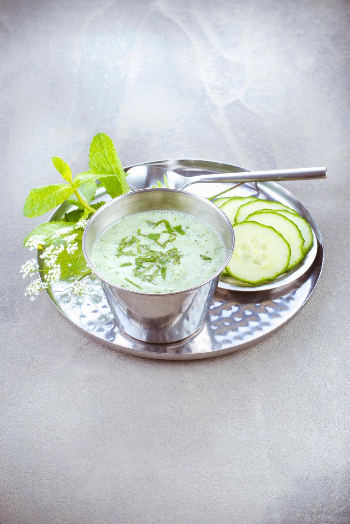 Soupe de concombre à la menthe - Recette undefined | Moulinex