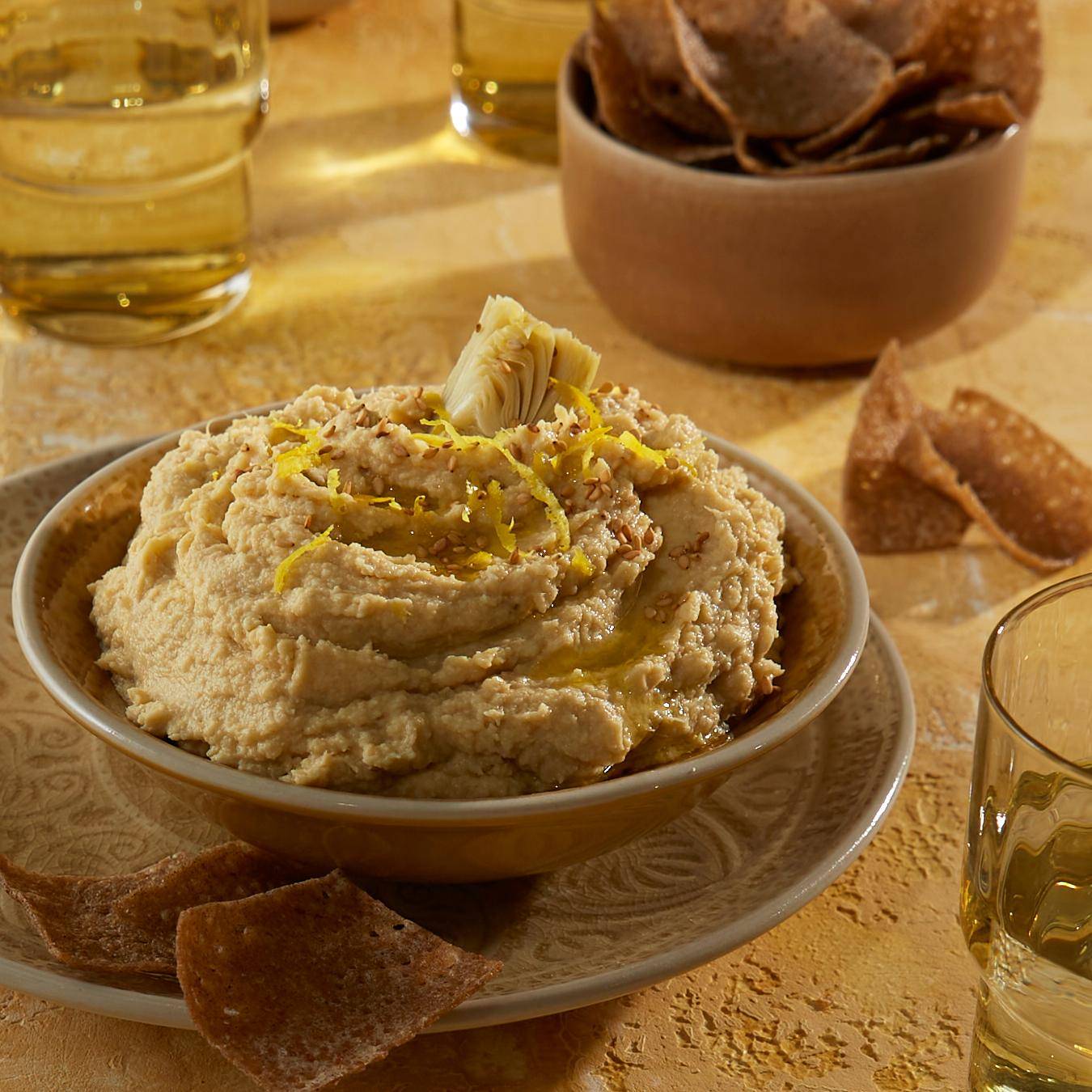 Houmous au citron et artichauts - Recepten Perfectmix + | Moulinex