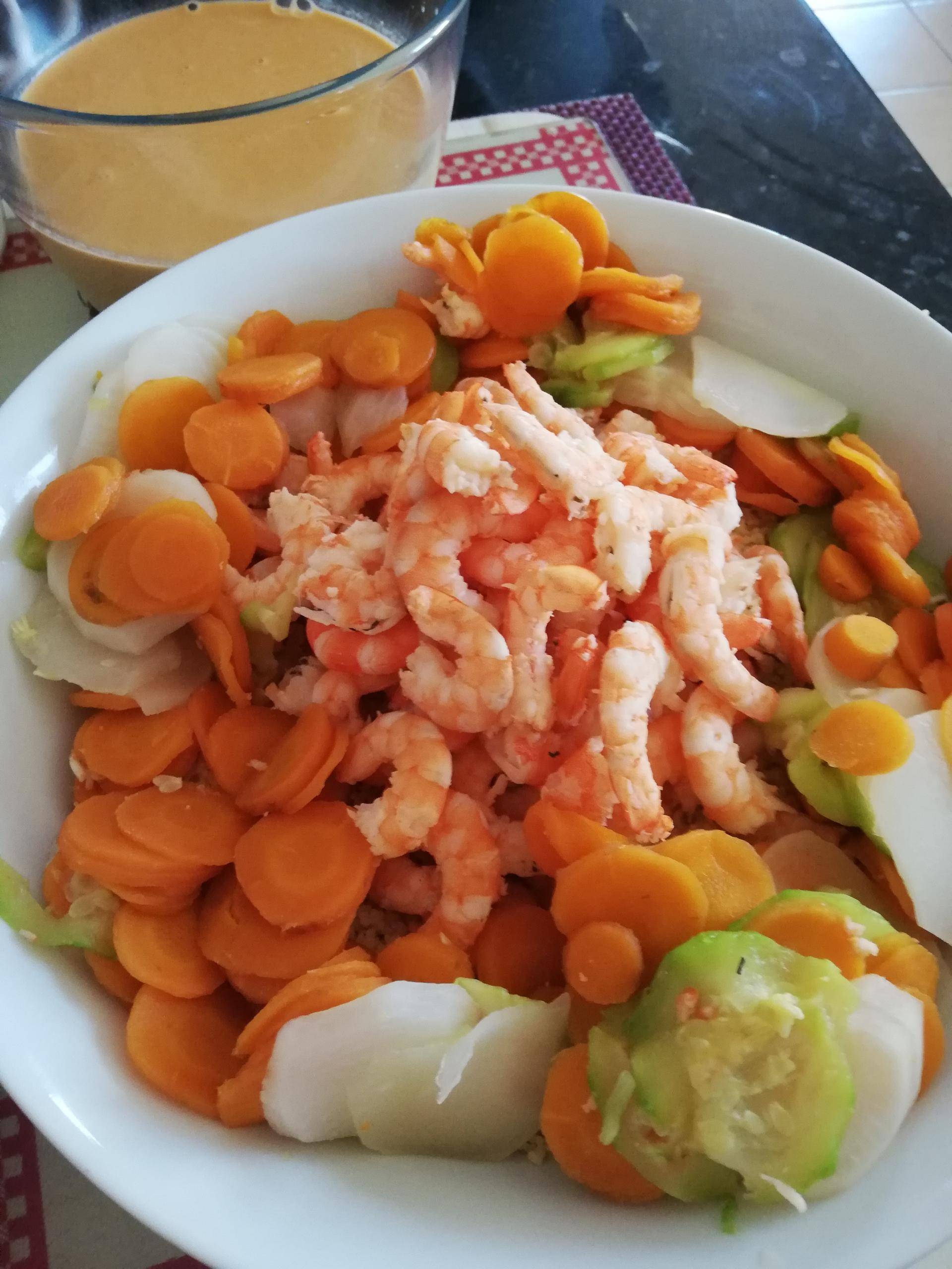 Couscous de crevettes et sa bisque - Recepten Companion Connect XL | Moulinex