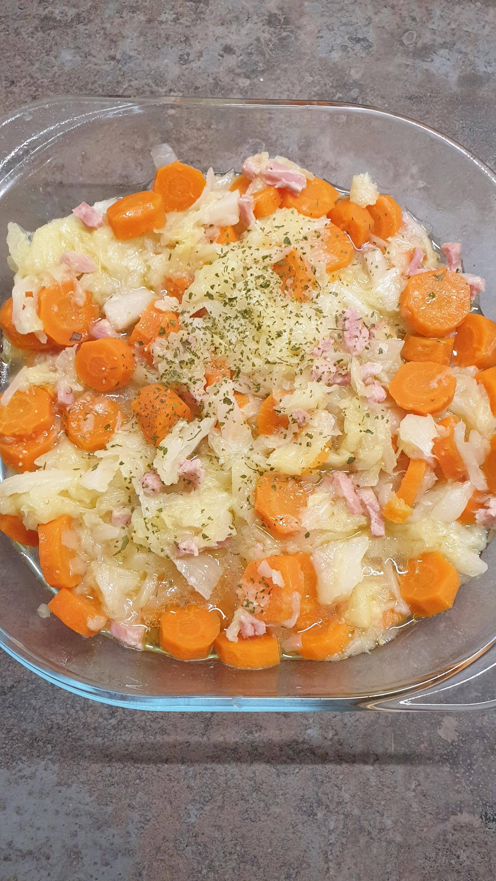 Chou braisé, carottes et lardons - Recepten Cookeo V3 | Moulinex