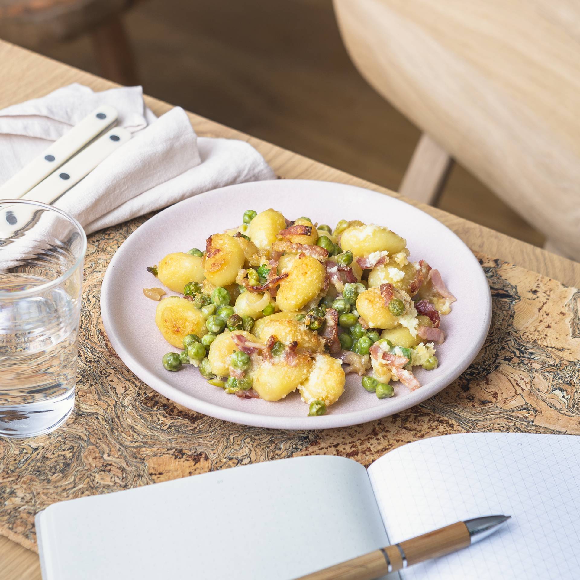 Gnocchis petits pois carbonara - Recette Cookeo | Moulinex