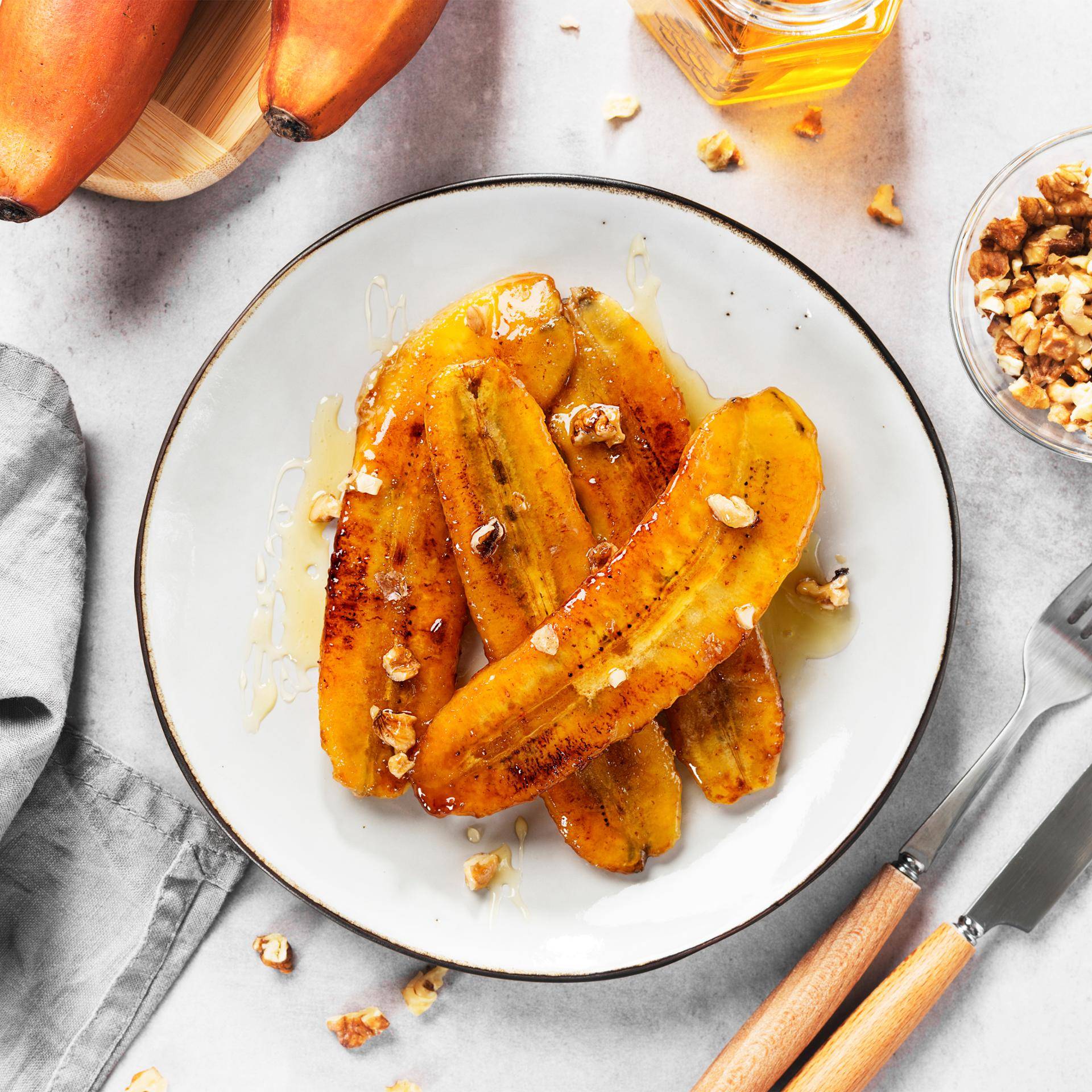 Gekaramelliseerde bananen - Recepten Easy Fry Mega | Moulinex