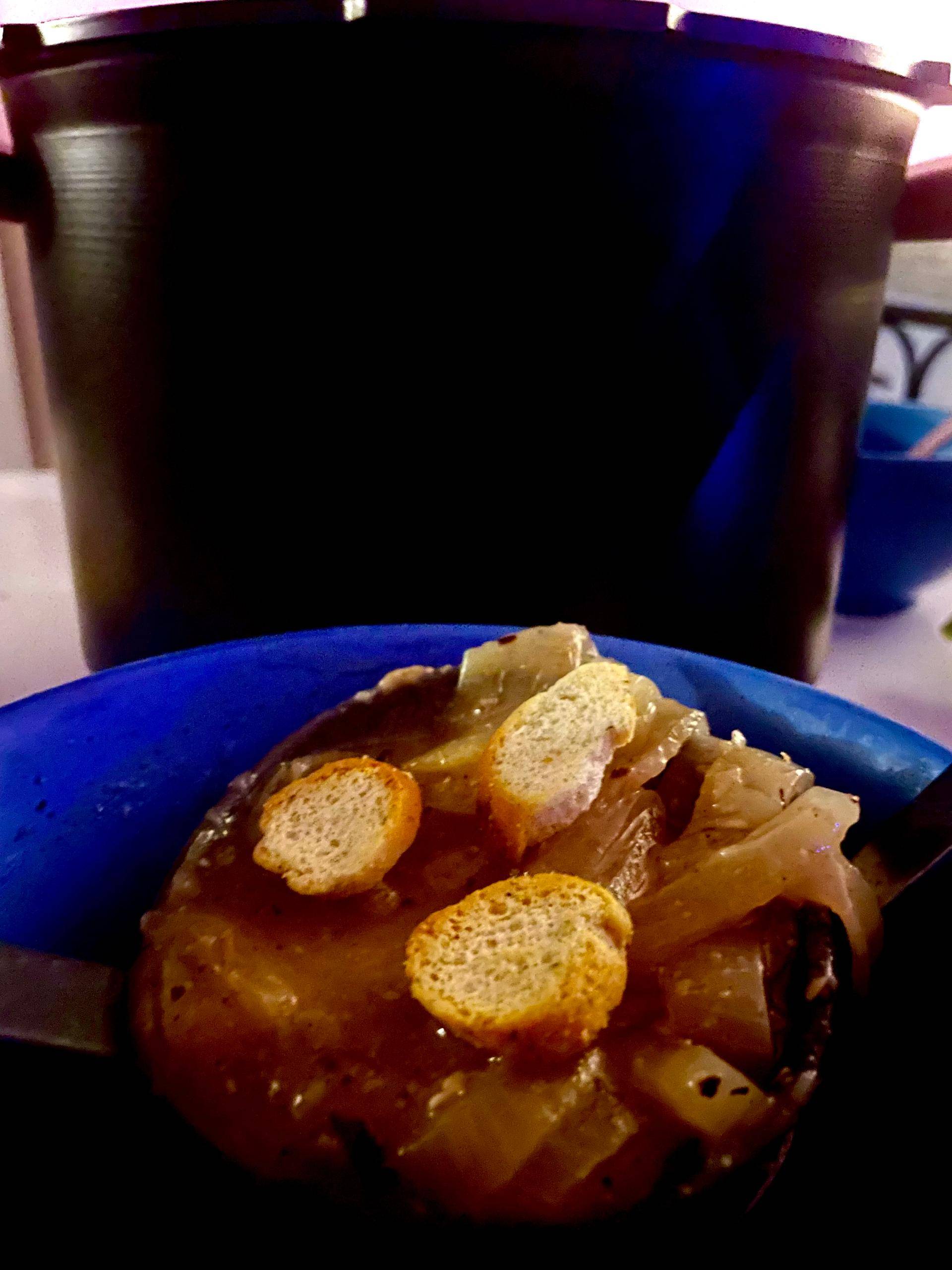 Soupe l’oignon et coulemelles - Recette Cookeo | Moulinex