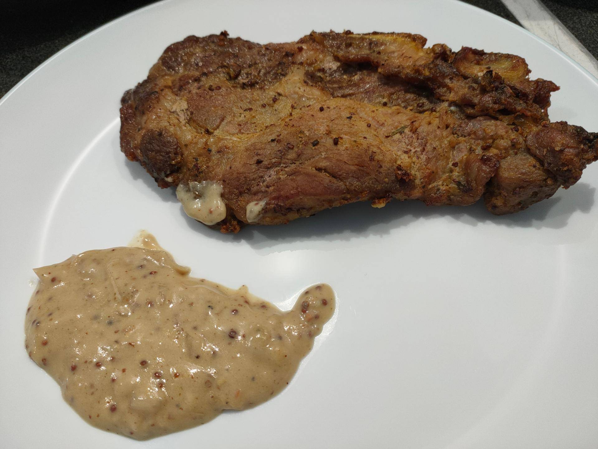 Côtes de porc marinées grillées et sa sauce moutarde - Recepten Cookeo | Moulinex