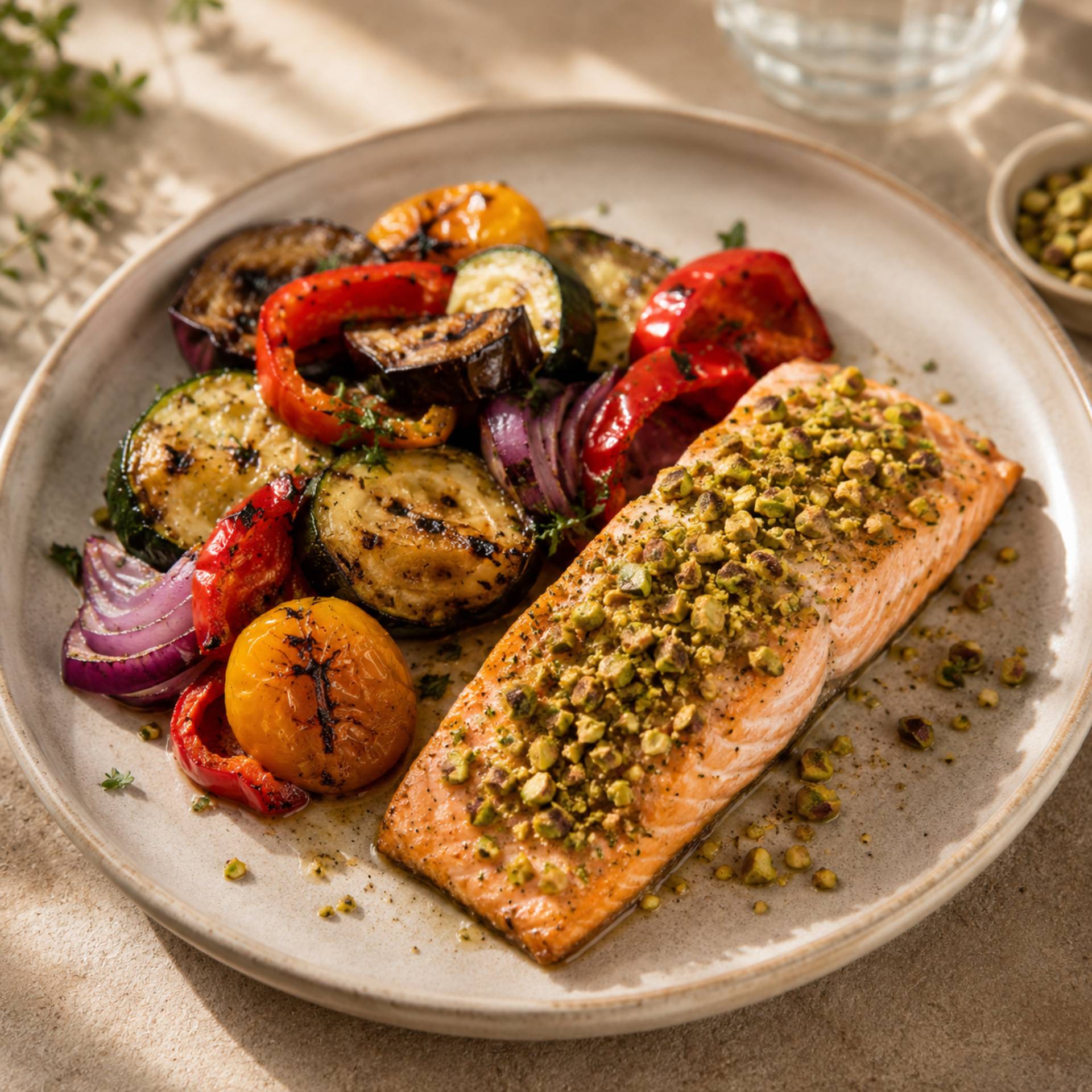 Saumon en croûte de pistaches - Recette Crisp&Go 4P | Moulinex