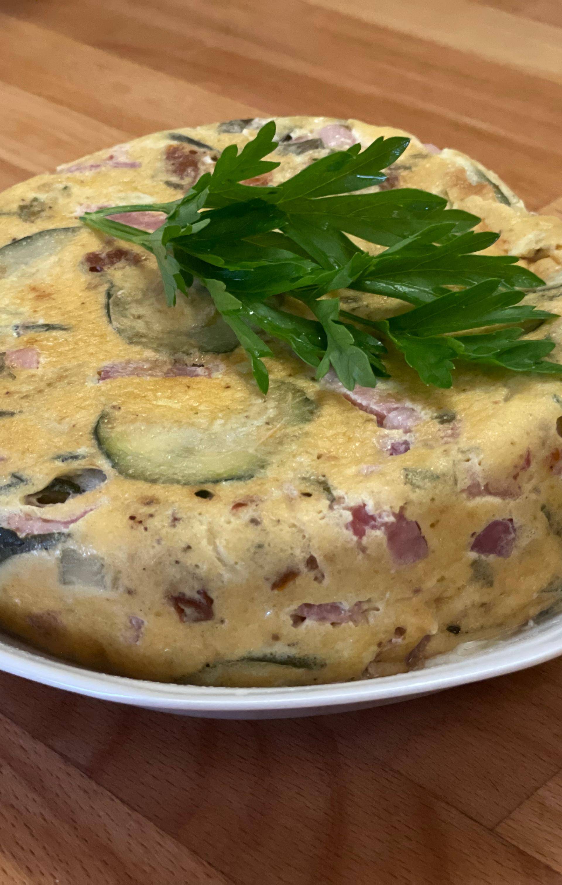 Flan lardons-tomates confites-courgettes - Recette Cookeo | Moulinex