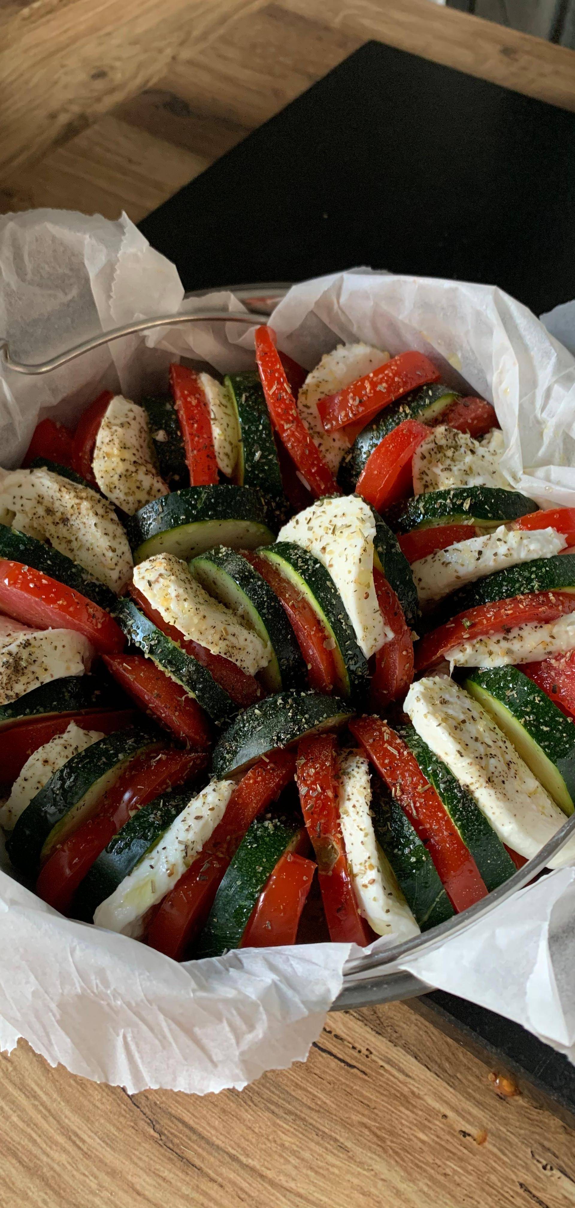 Tian de légumes sur son lit de riz - Recette Cookeo | Moulinex