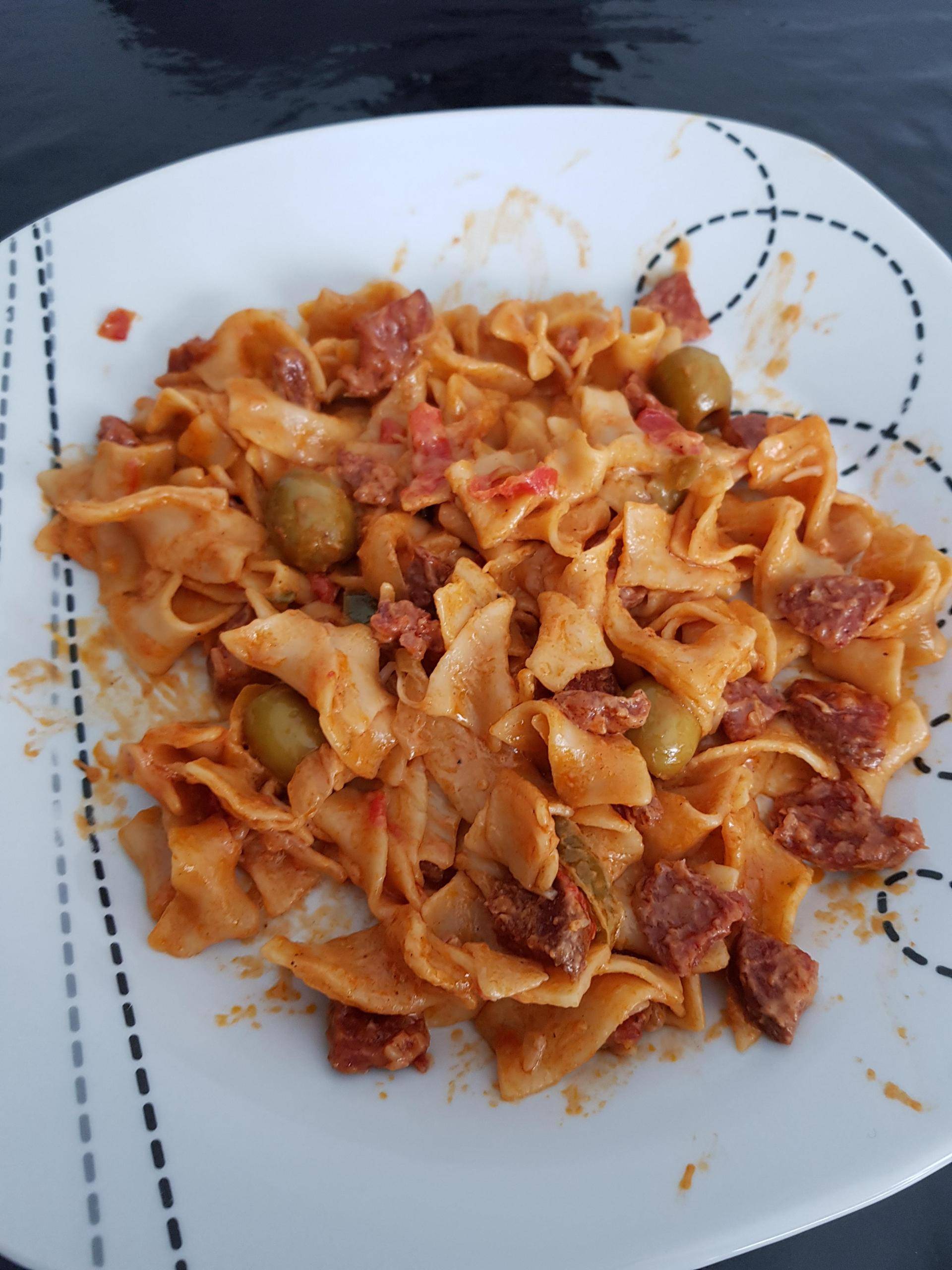 One pot pasta chorizo poivrons - Recepten Cookeo | Moulinex