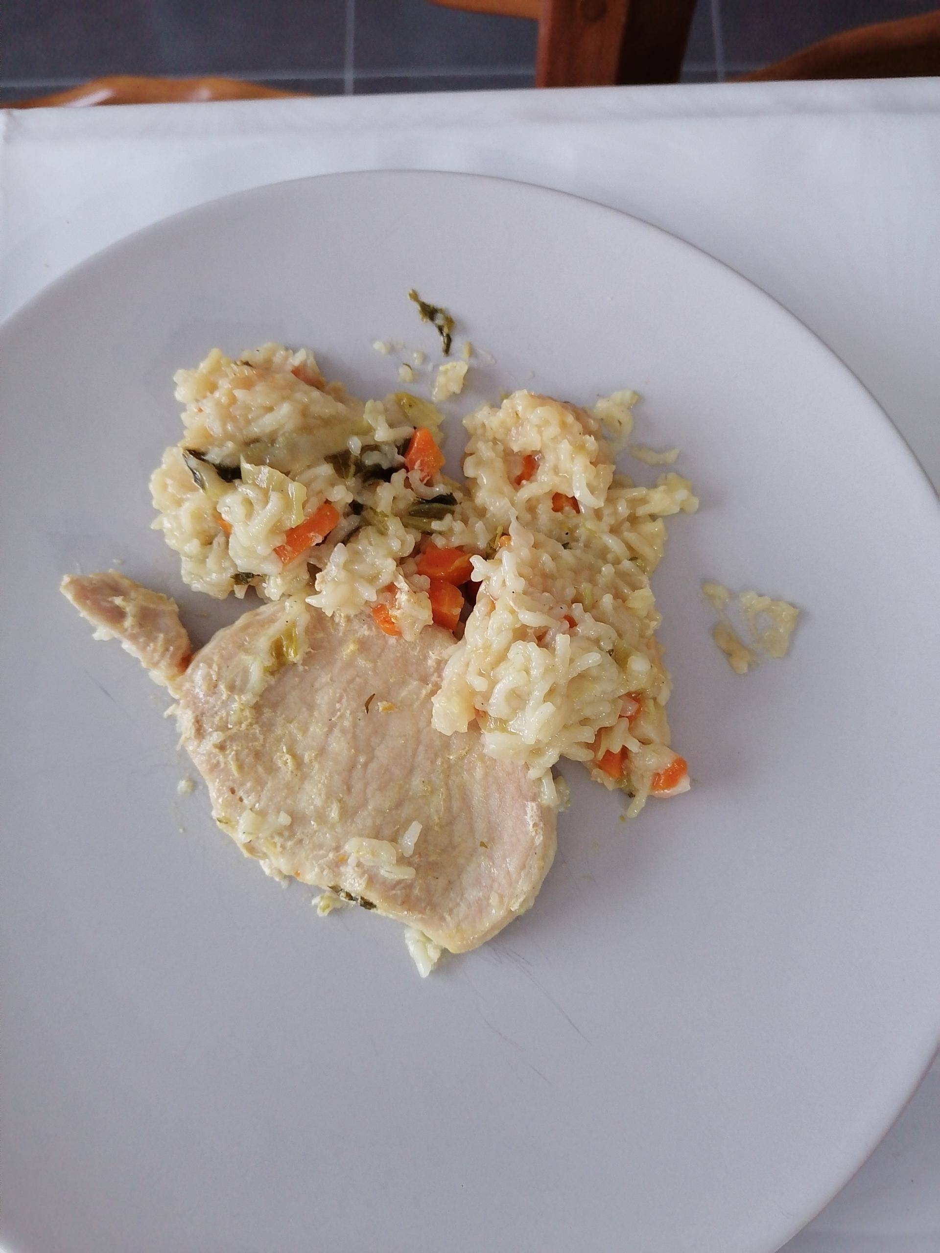 Escalope porc, riz et ses legumes - Recepten Cookeo | Moulinex