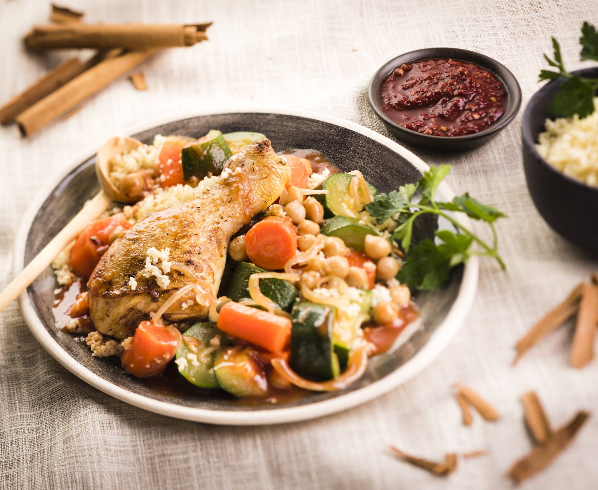 Couscous poulet carottes courgettes - Recette Cookeo | Moulinex