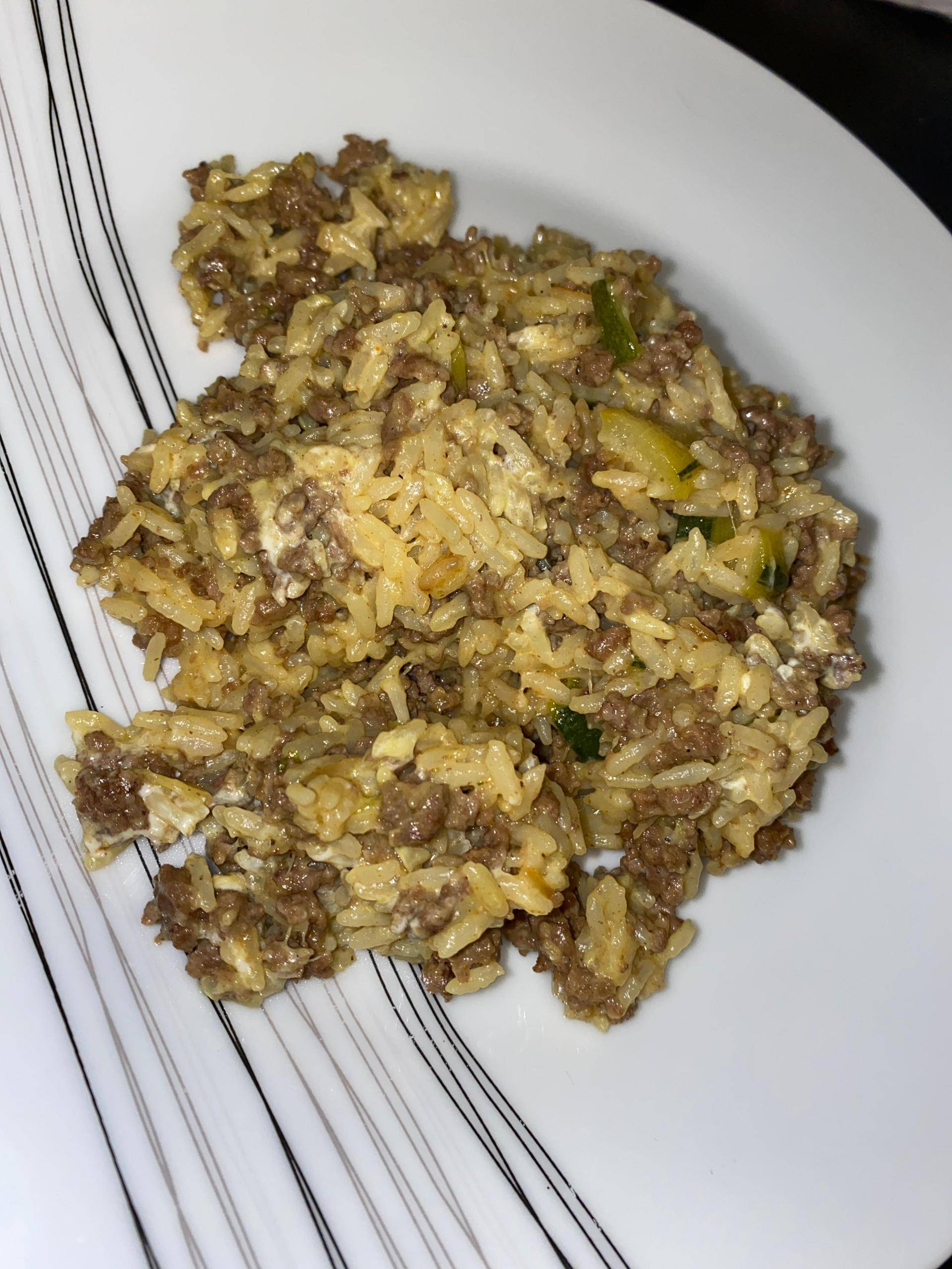 Riz aux épices courgette, viande hachée et vache qui rit - Recepten Cookeo | Moulinex