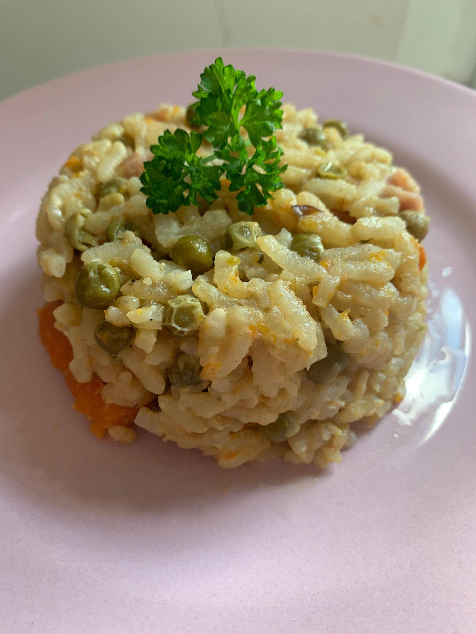 Risotto petits pois carottes et bacon - Recepten Cookeo | Moulinex