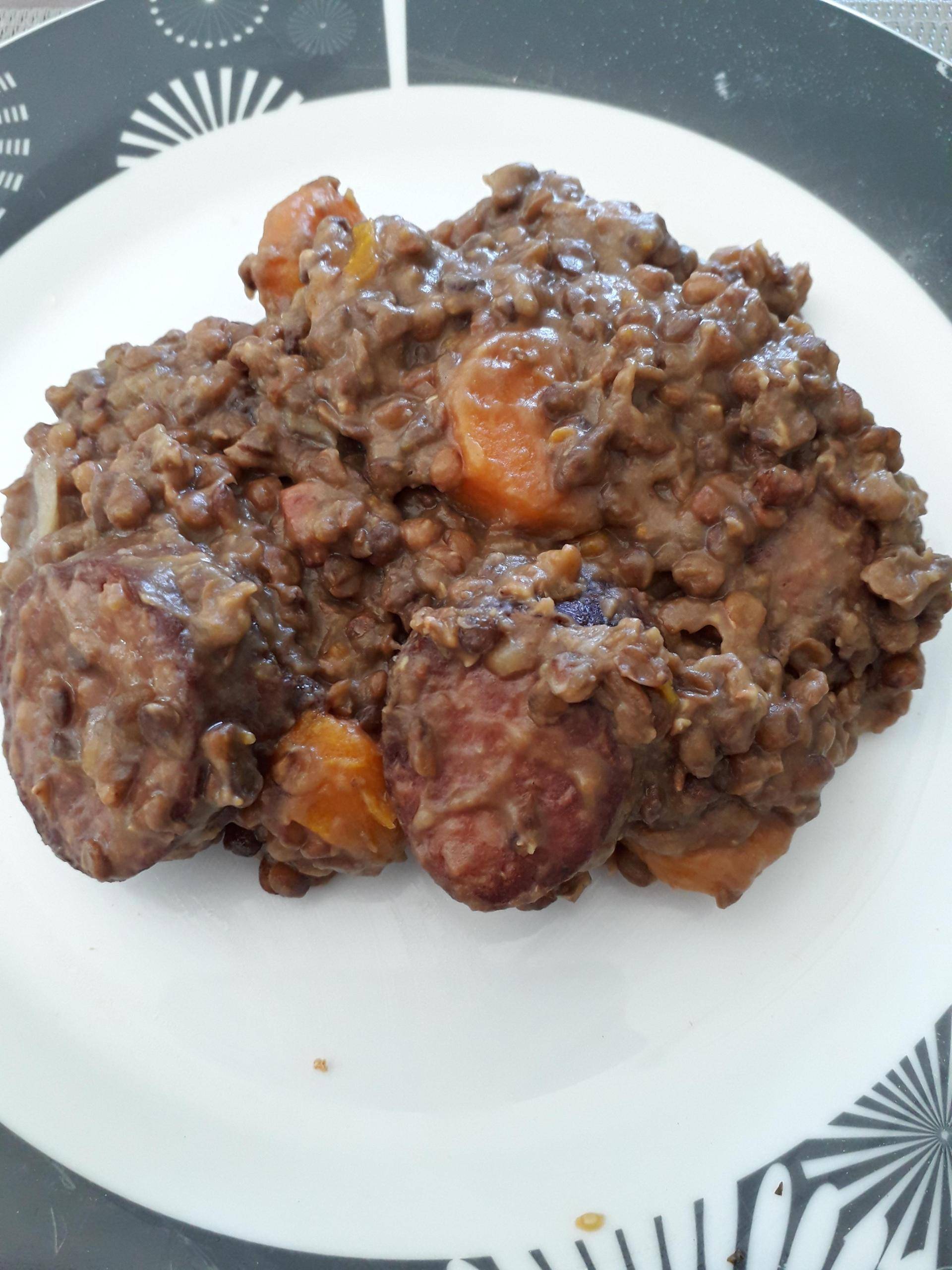 Lentilles Saucisses by Nénelle - Recepten Cookeo V3 | Moulinex