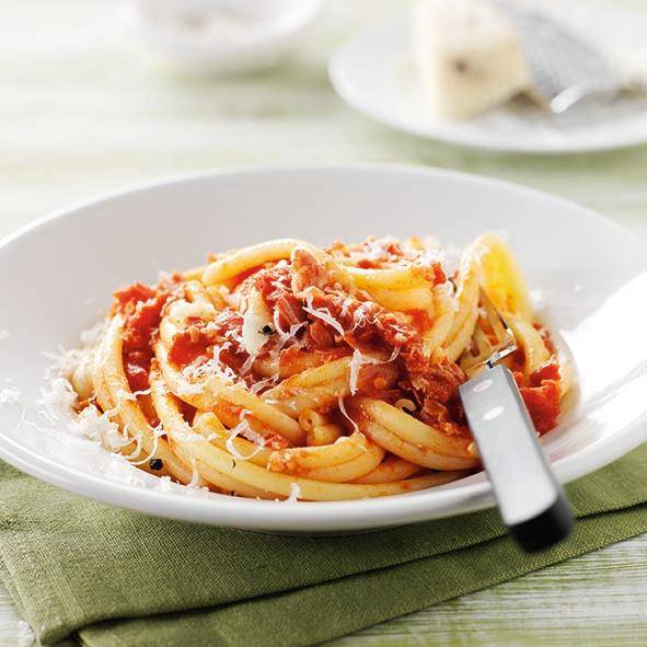 Spaghetti all'amatriciana - Recepten Cook'in One | Moulinex