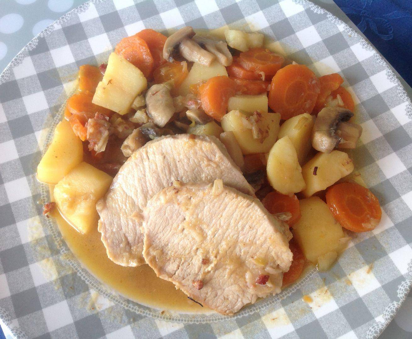 Rôti porc à la paysanne - Recepten Cookeo | Moulinex