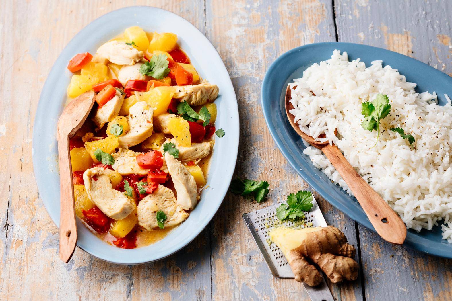 Poulet à l'ananas et au poivron rouge - Recepten Cook'in One | Moulinex