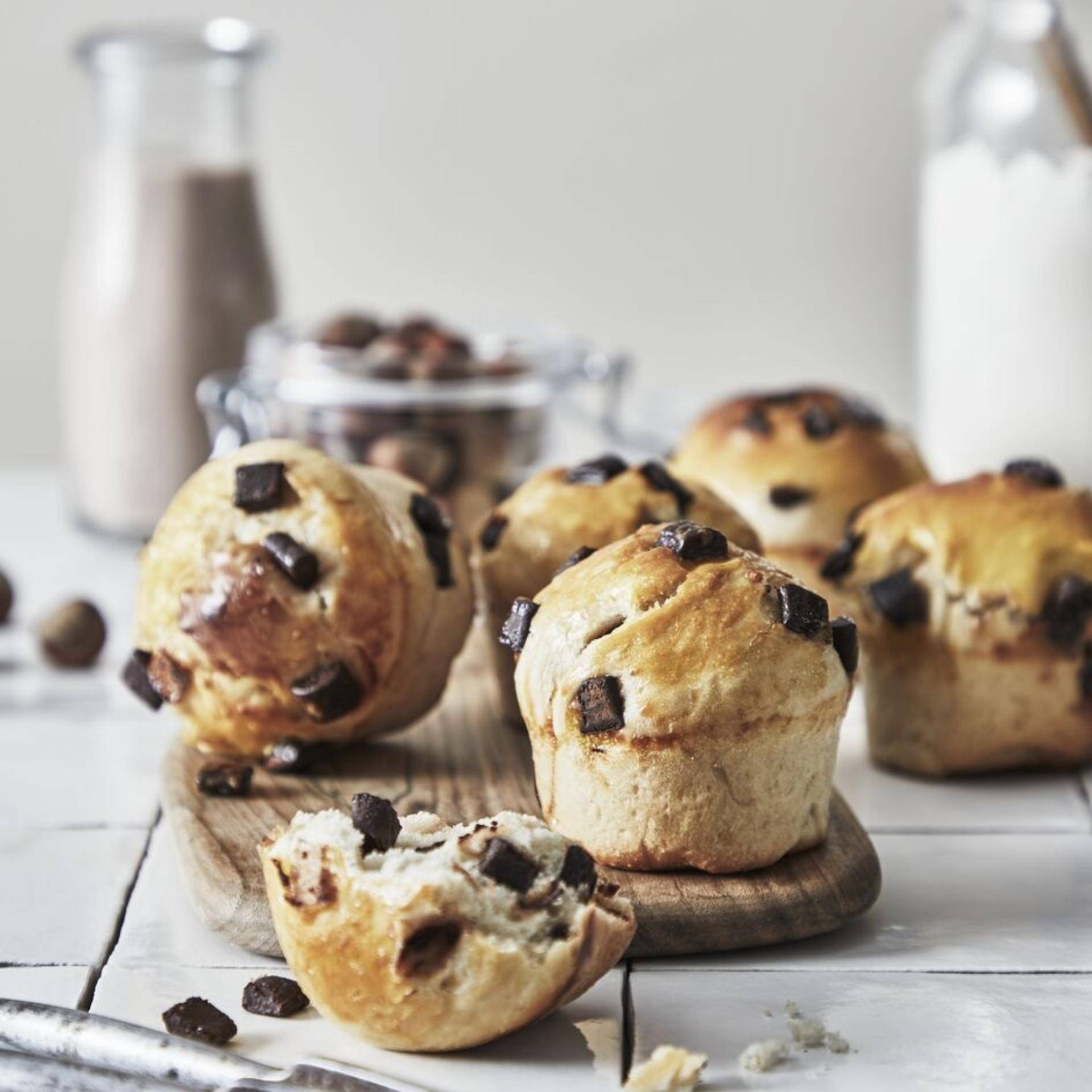 Muffins aux pépites de chocolat - Recette BAKE PARTNER | Moulinex