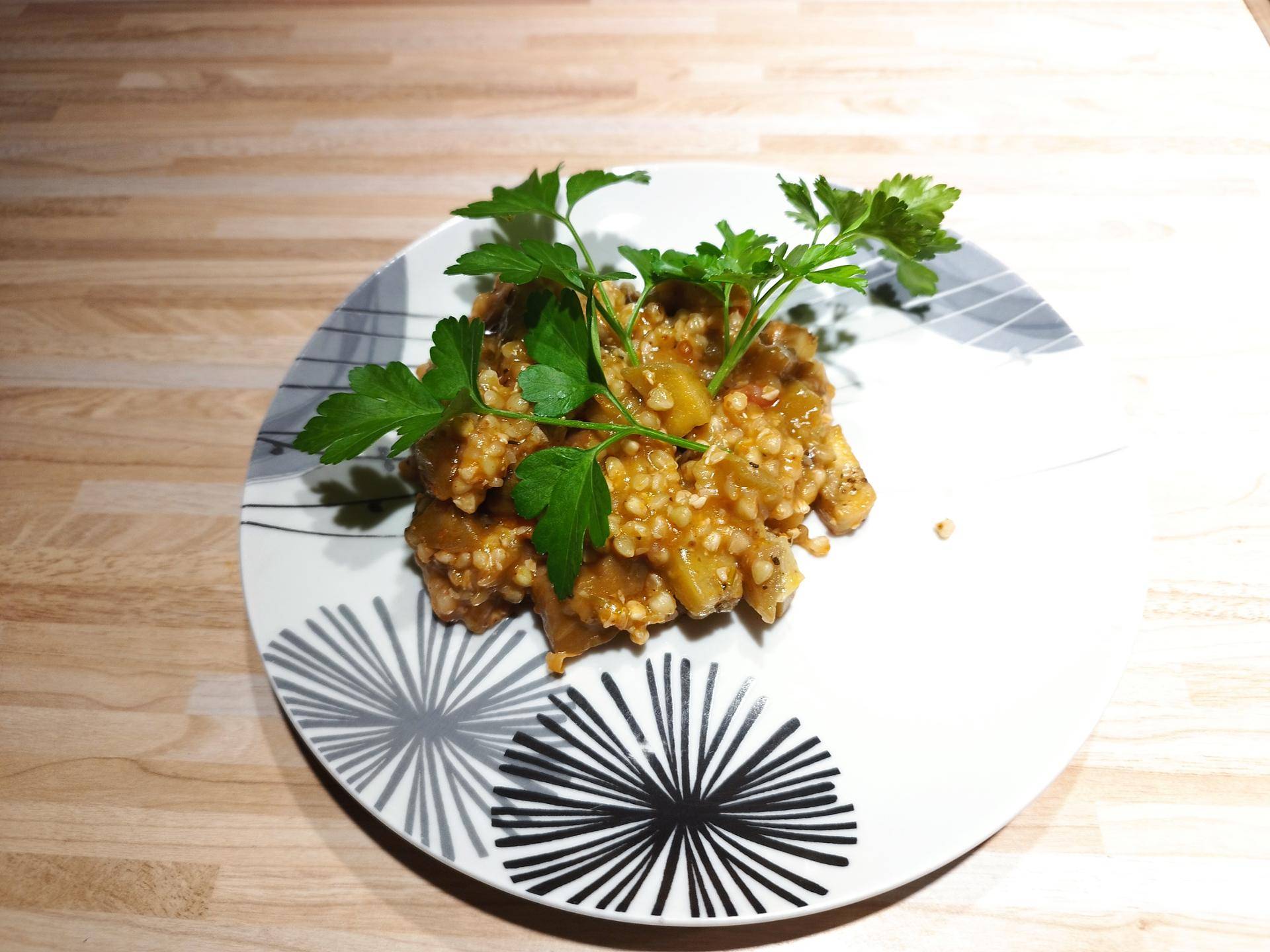 Risotto sarrasin aubergines - Recette Companion | Moulinex
