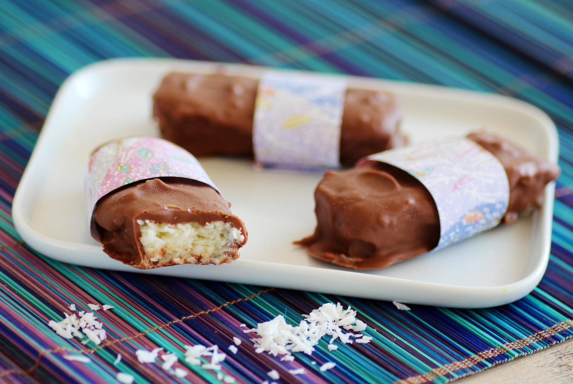 Bouchée crousti-moelleuse à la noix de coco et au chocolat - Recepten Companion Connect | Moulinex