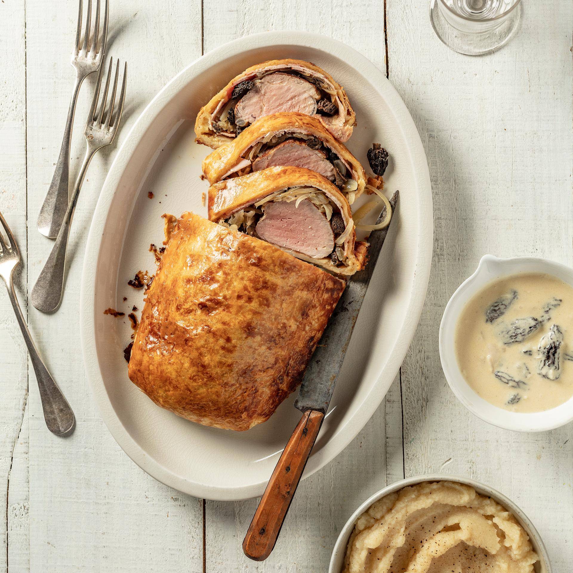 Filet mignon aux morilles en croûte onctueuse - Recette undefined | Moulinex