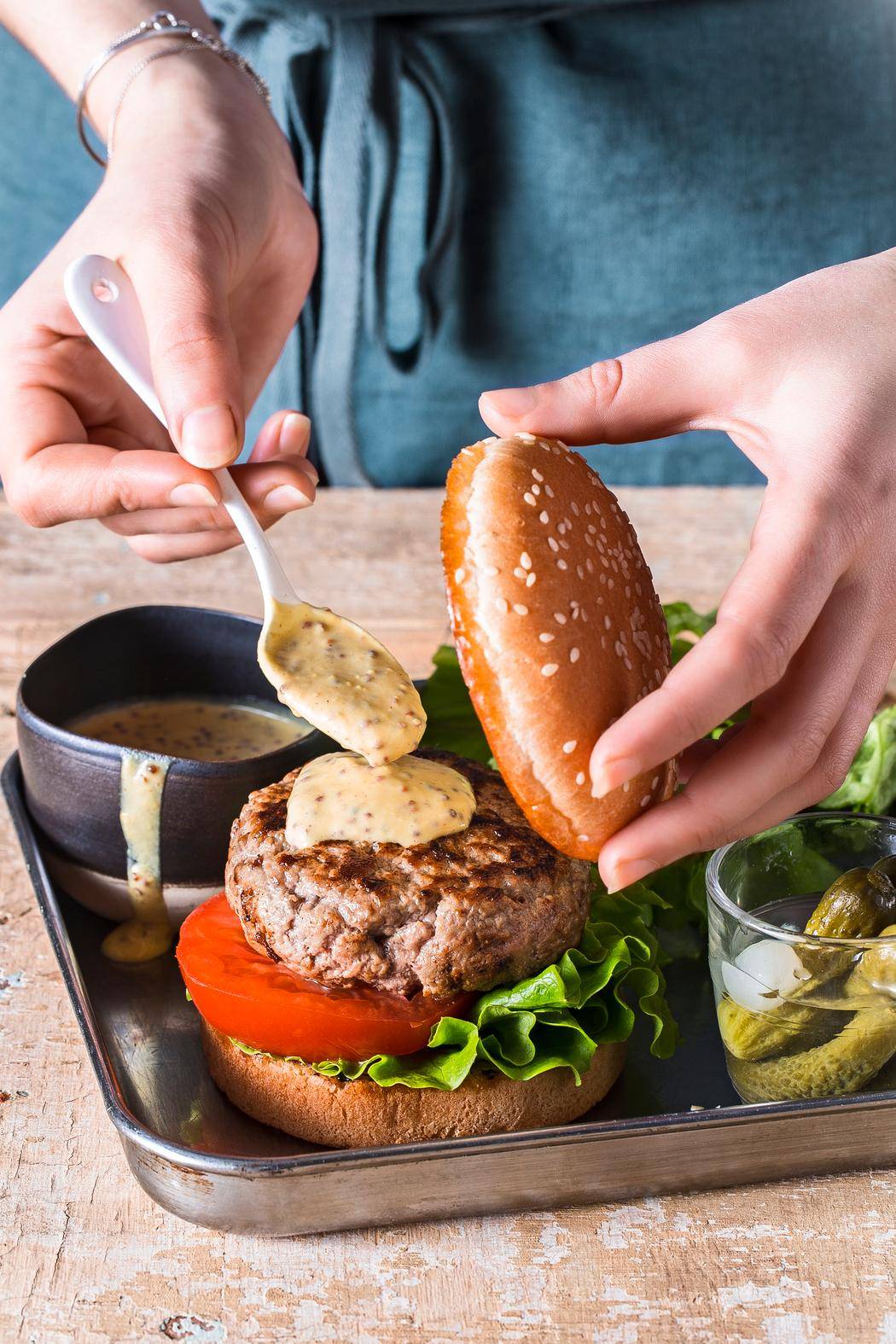 Hamburger deluxe - Recette Easy Fry Max | Moulinex