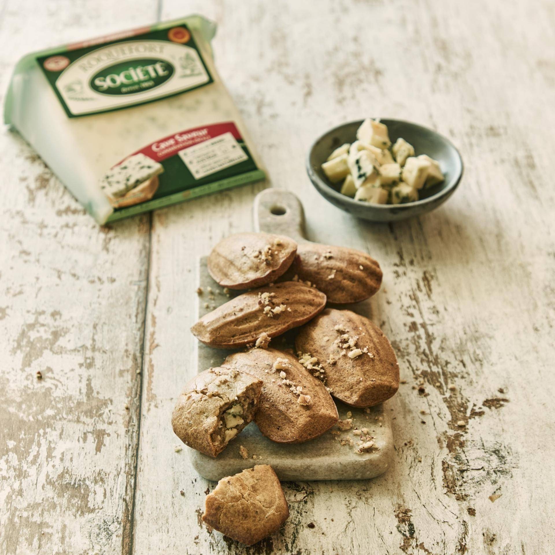 Madeleines salées au roquefort - Recette Companion Connect | Moulinex